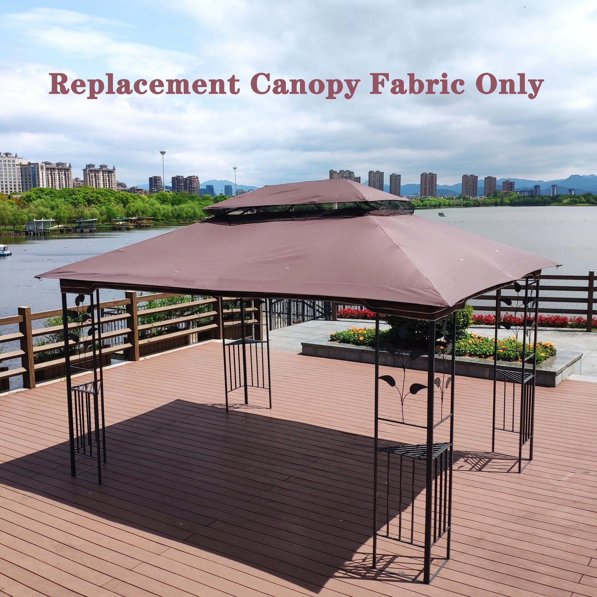 13' X 10 ' Polyester Soft-Top Outdoor Gazebo Replacement Canopy