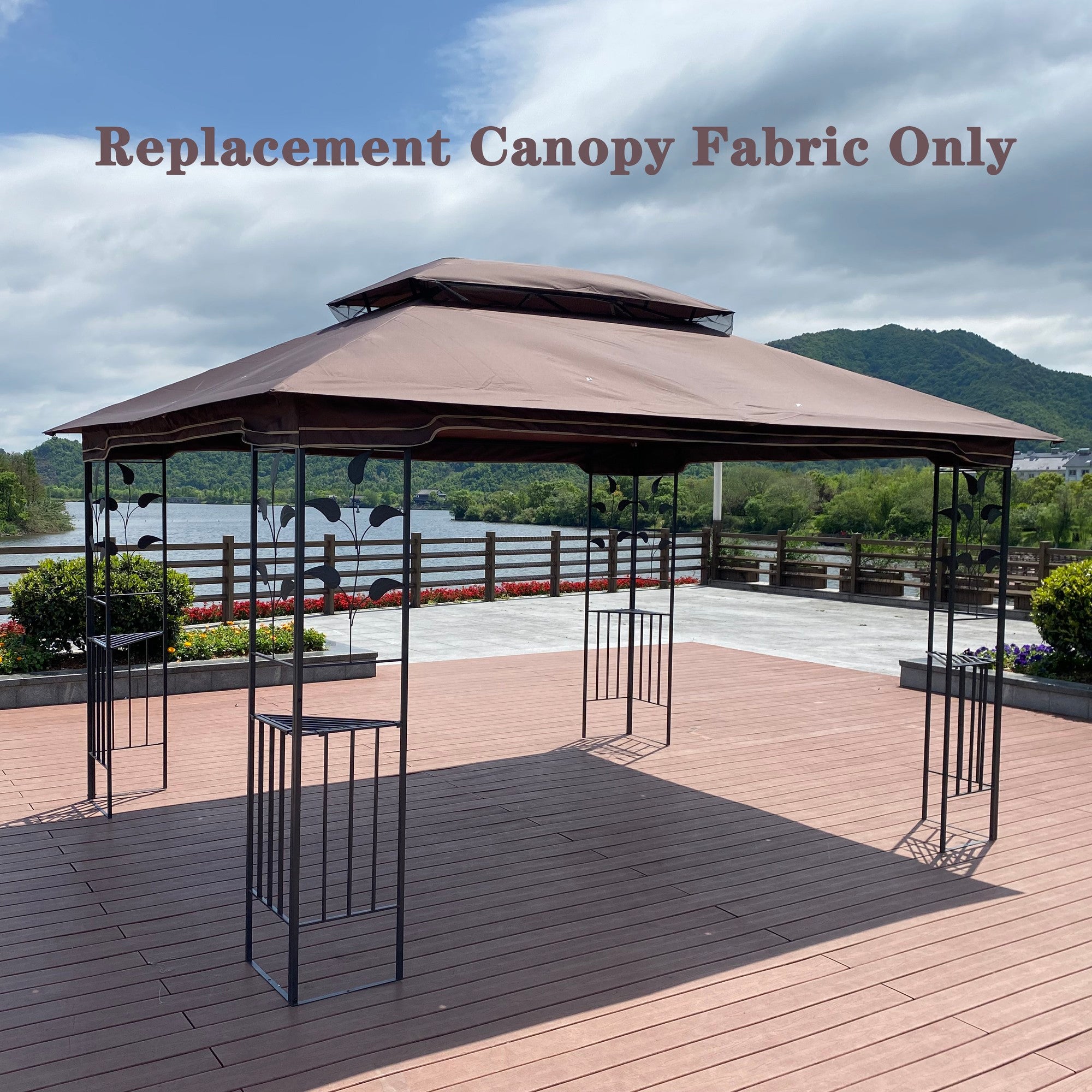 13' X 10 ' Polyester Soft-Top Outdoor Gazebo Replacement Canopy