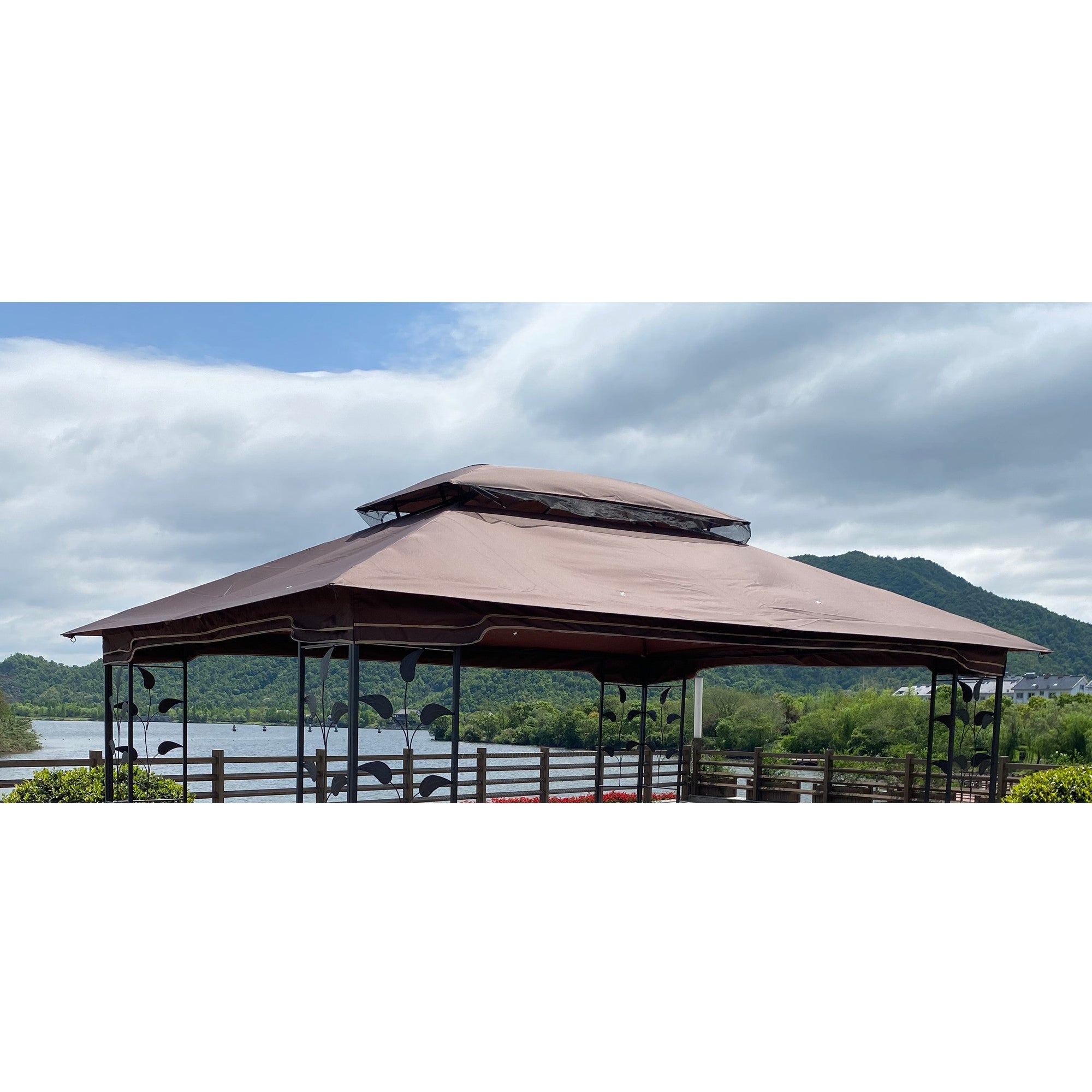 13' X 10 ' Polyester Soft-Top Outdoor Gazebo Replacement Canopy