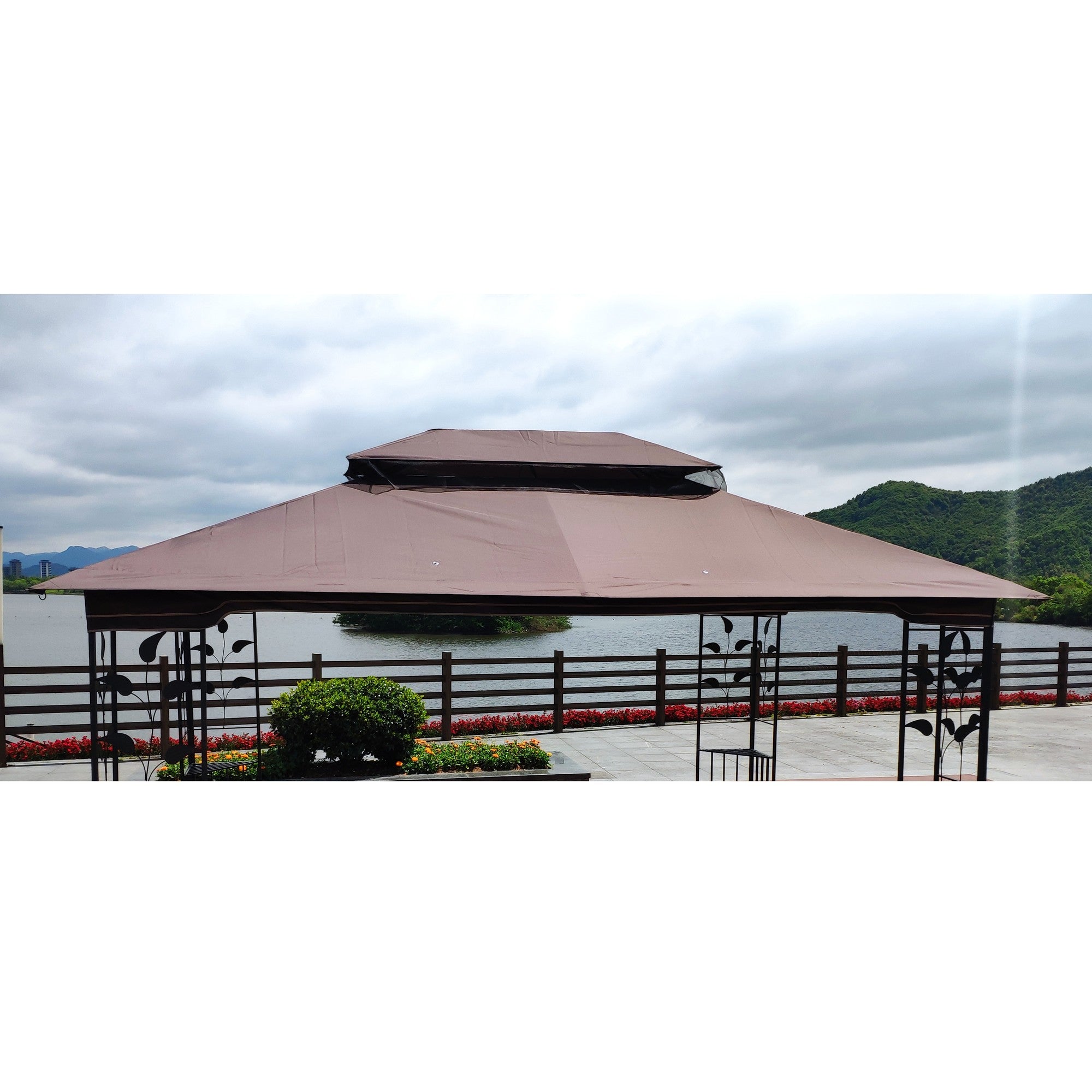 13' X 10 ' Polyester Soft-Top Outdoor Gazebo Replacement Canopy