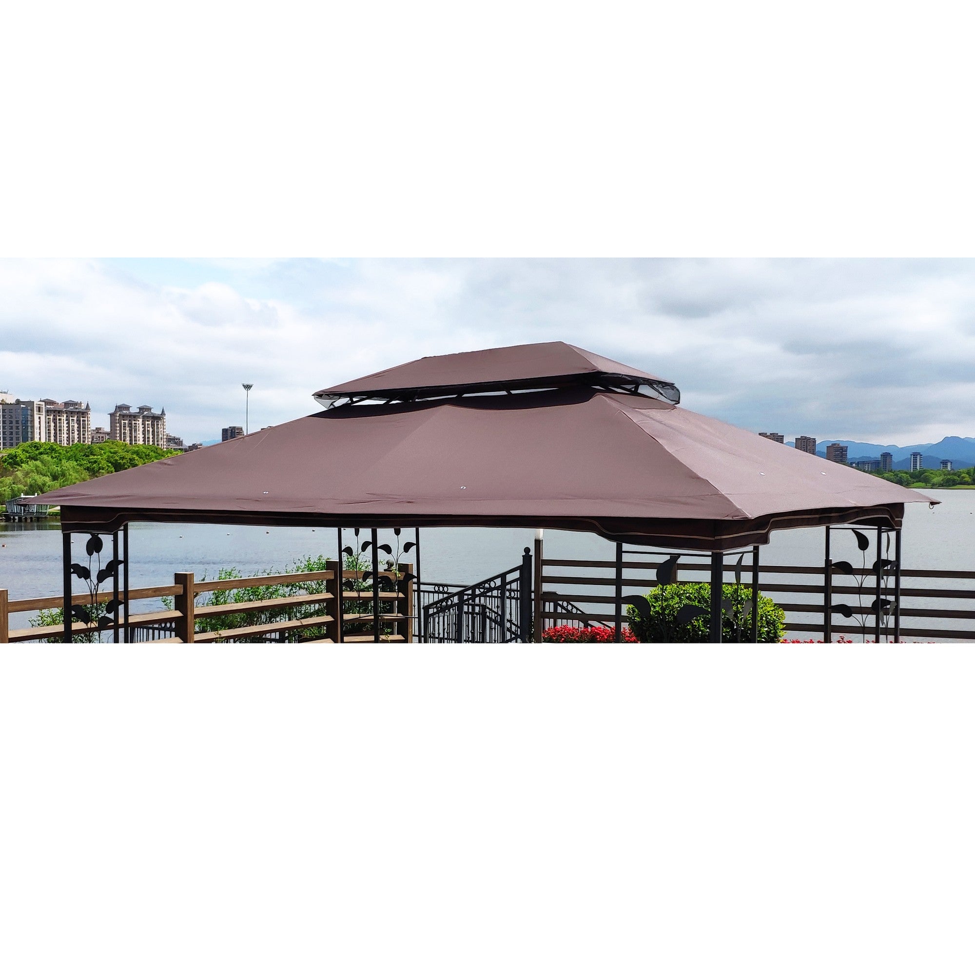 13' X 10 ' Polyester Soft-Top Outdoor Gazebo Replacement Canopy