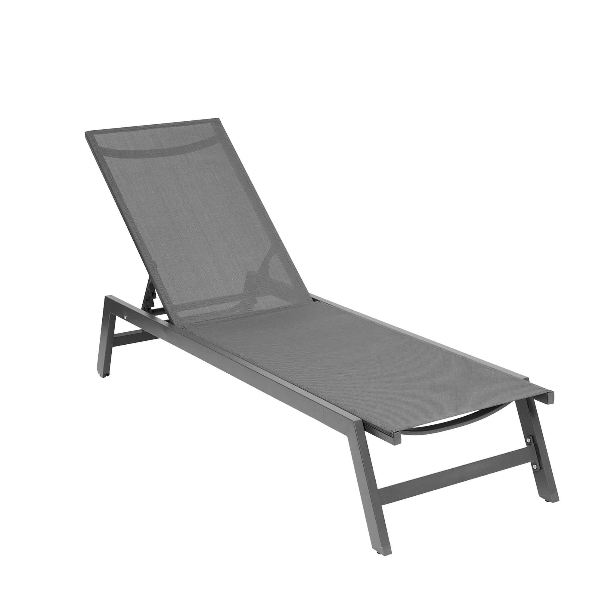 2 Pieces Outdoor Chaise Lounge Chair Set With Cushions