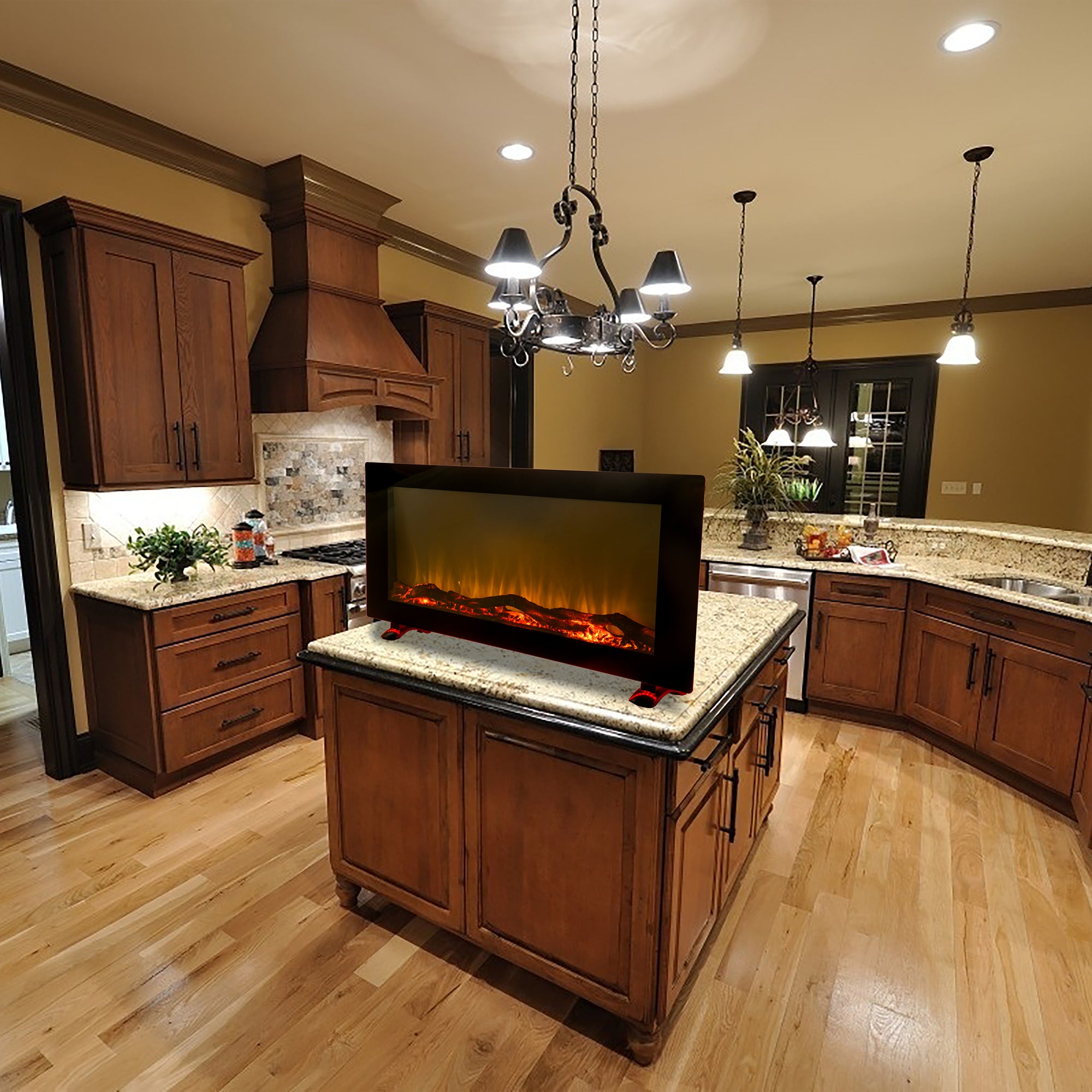 42-inch Wall Mounted Electric Fireplace with Backlight