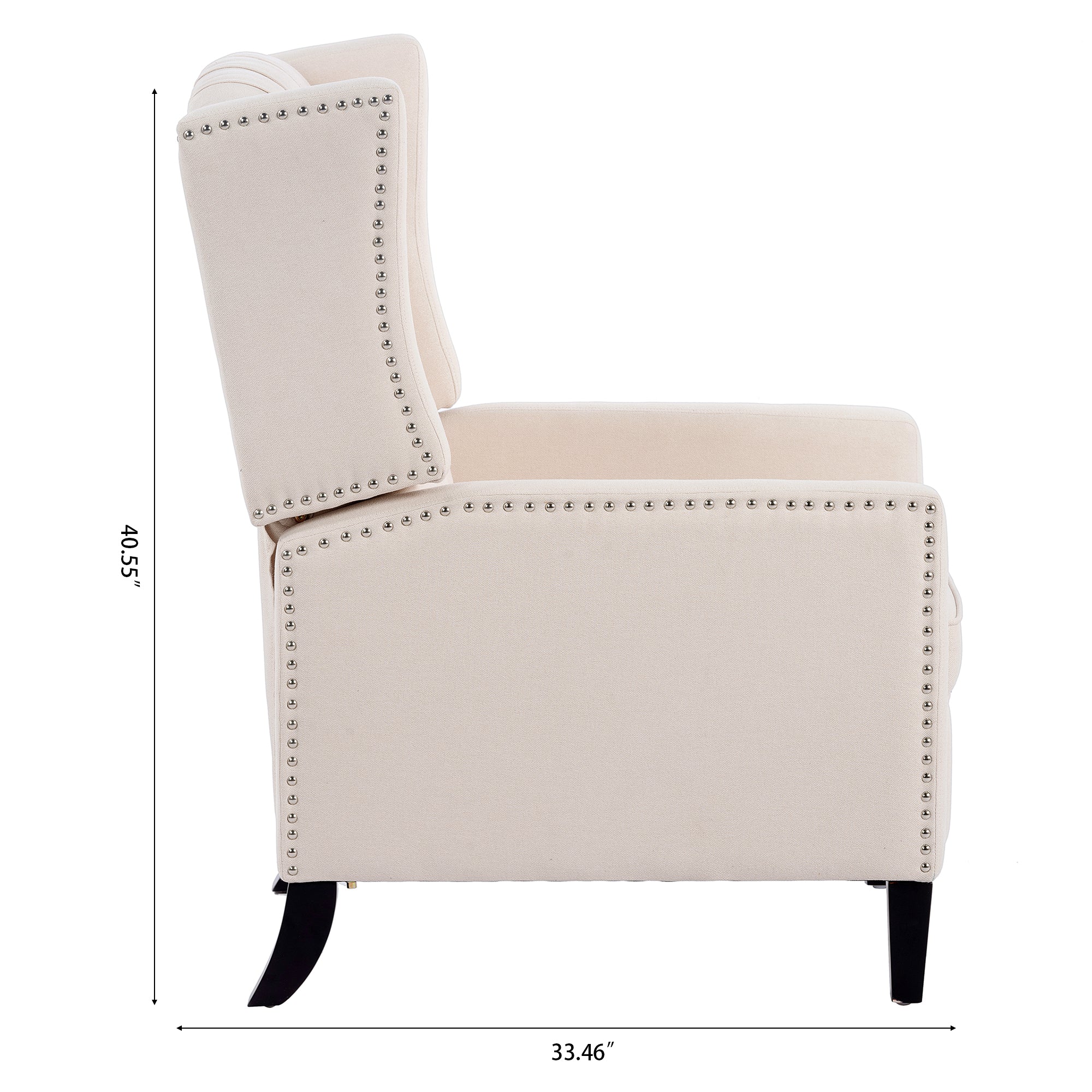 27" Wide Tufted Fabric Wingback Chair
