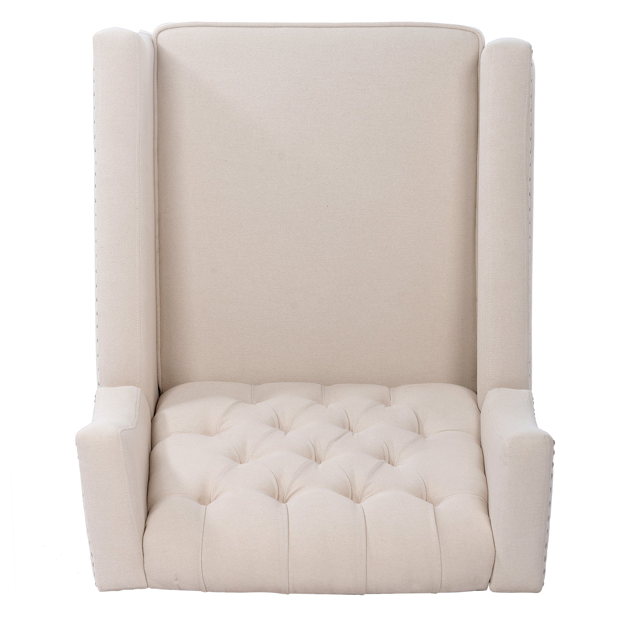 27" Wide Tufted Fabric Wingback Chair