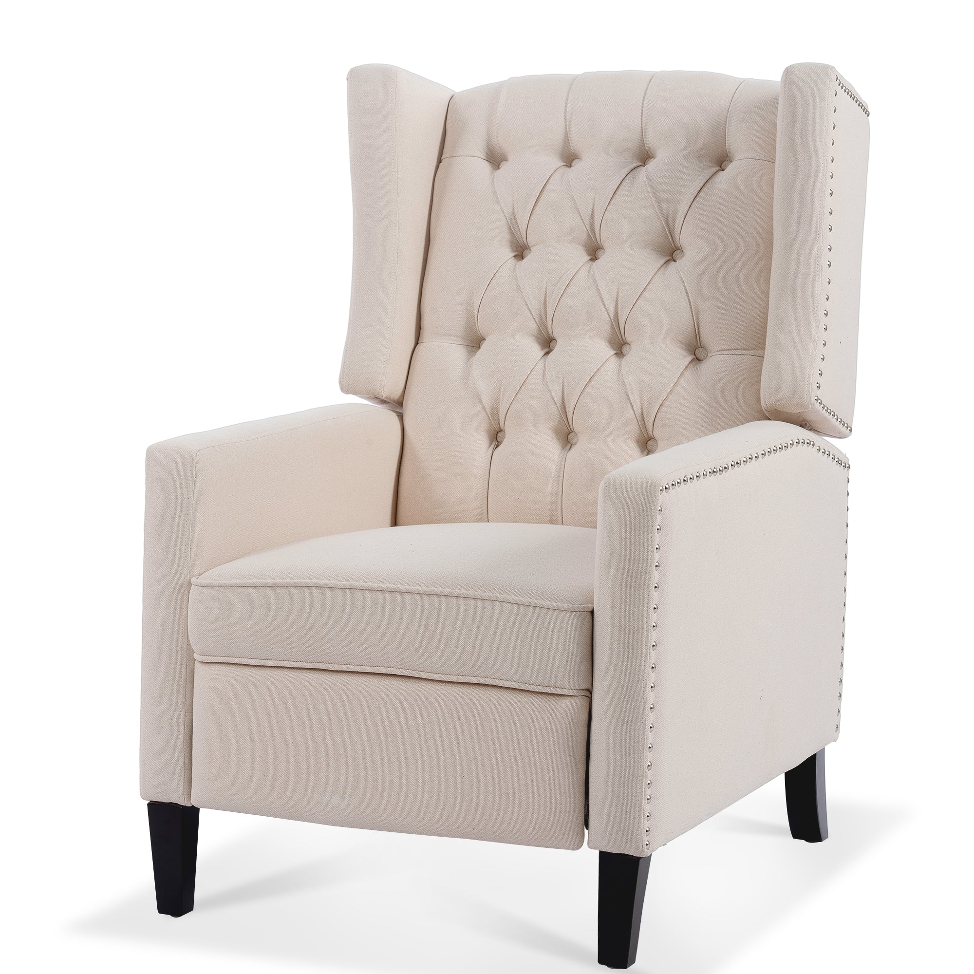 27" Wide Tufted Fabric Wingback Chair
