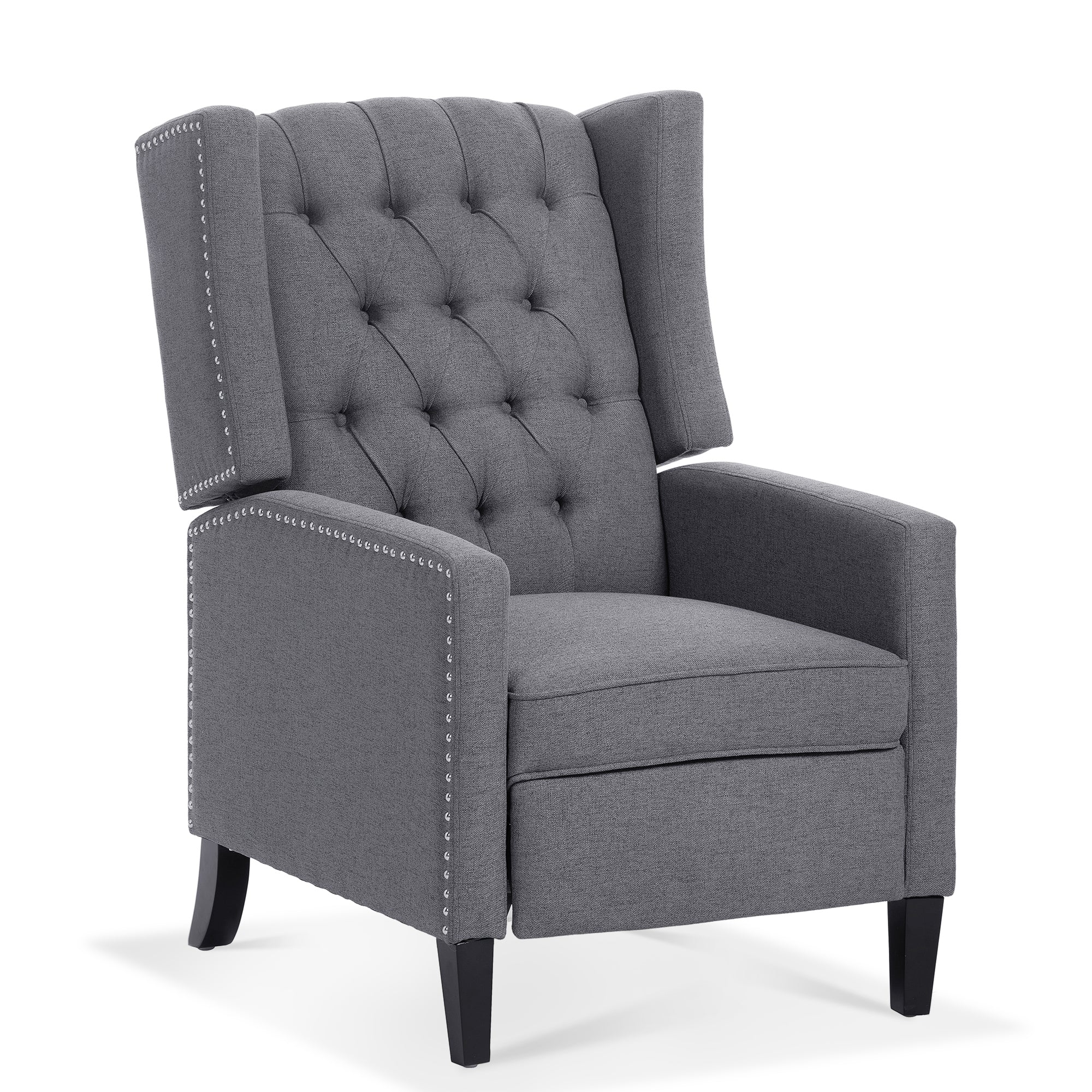 27" Wide Tufted Fabric Wingback Chair