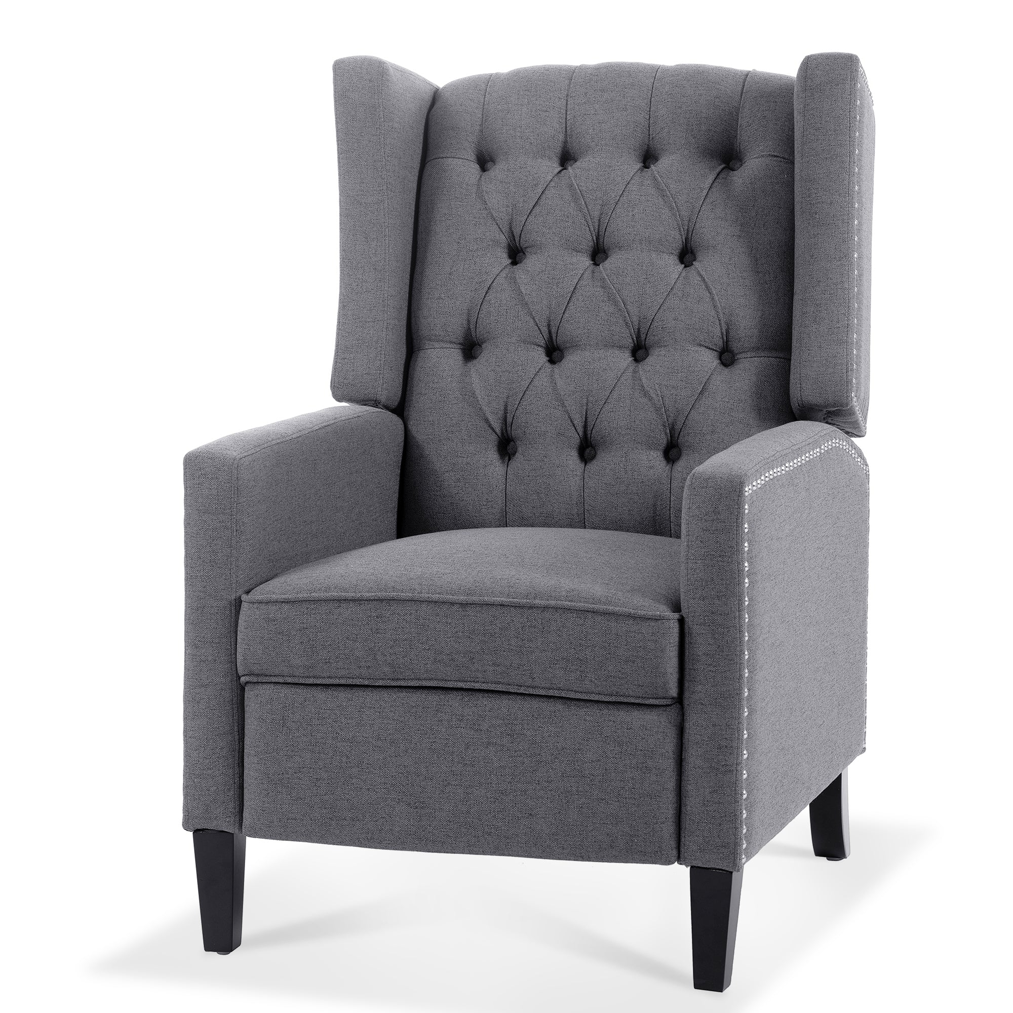 27" Wide Tufted Fabric Wingback Chair