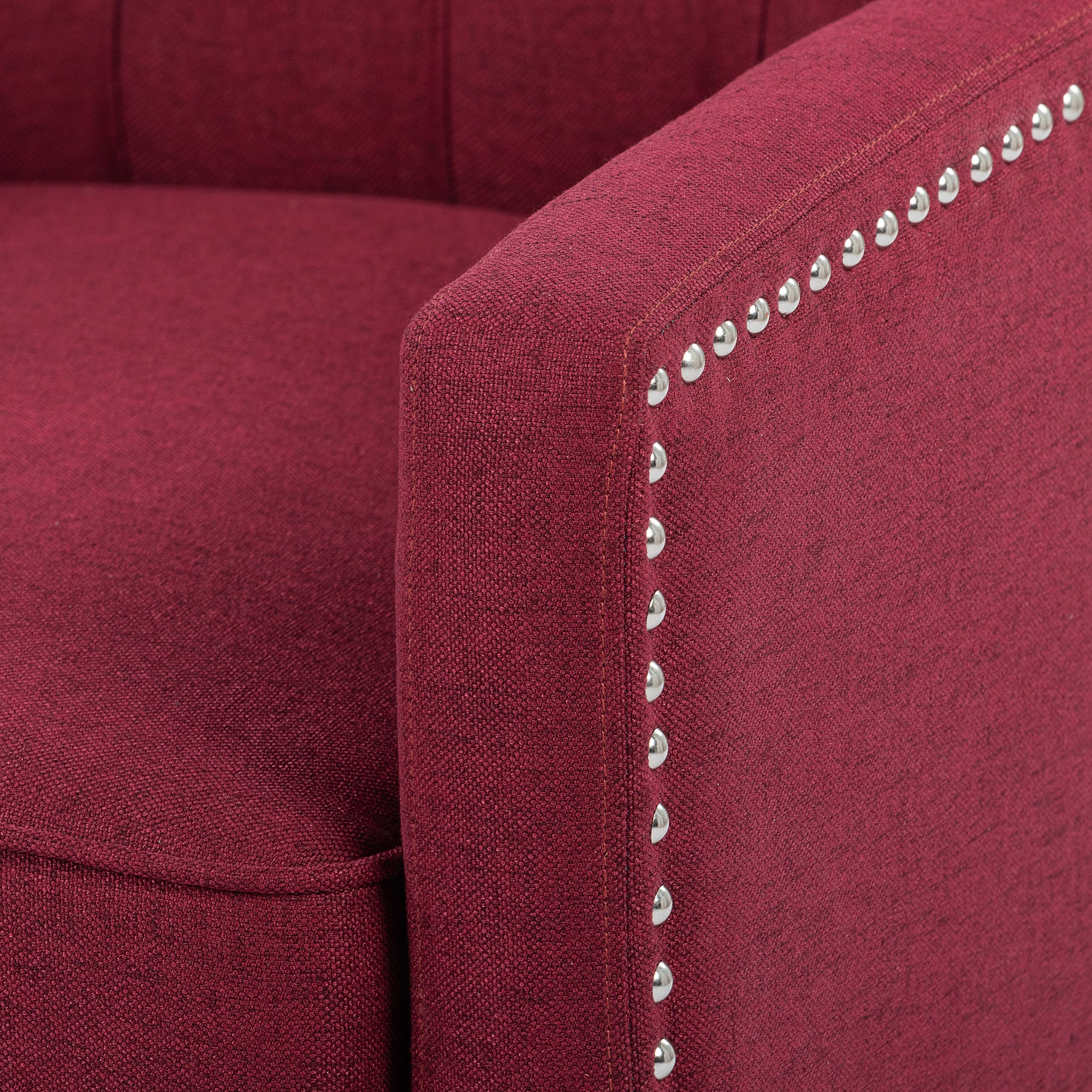 27" Wide Tufted Fabric Wingback Chair