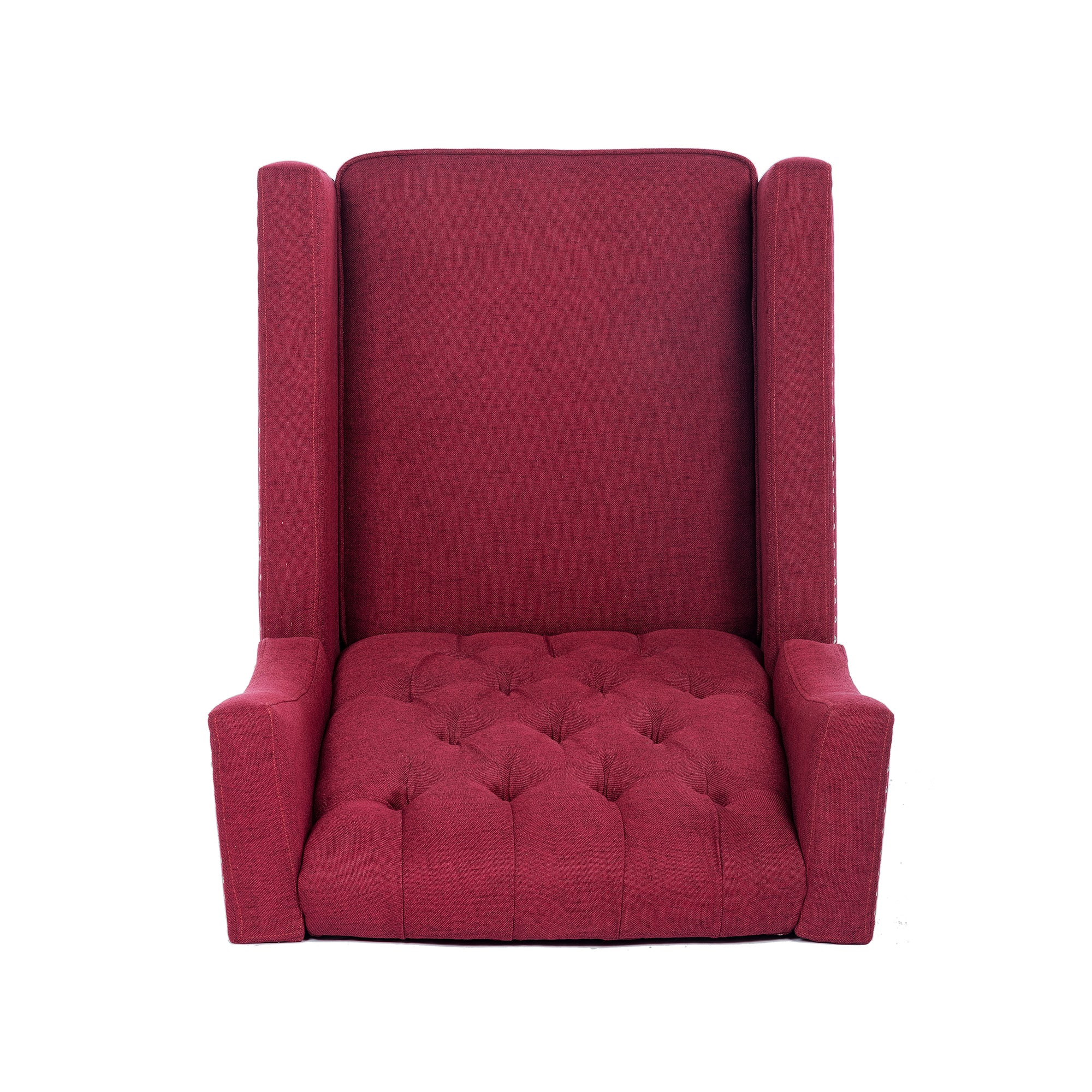 27" Wide Tufted Fabric Wingback Chair