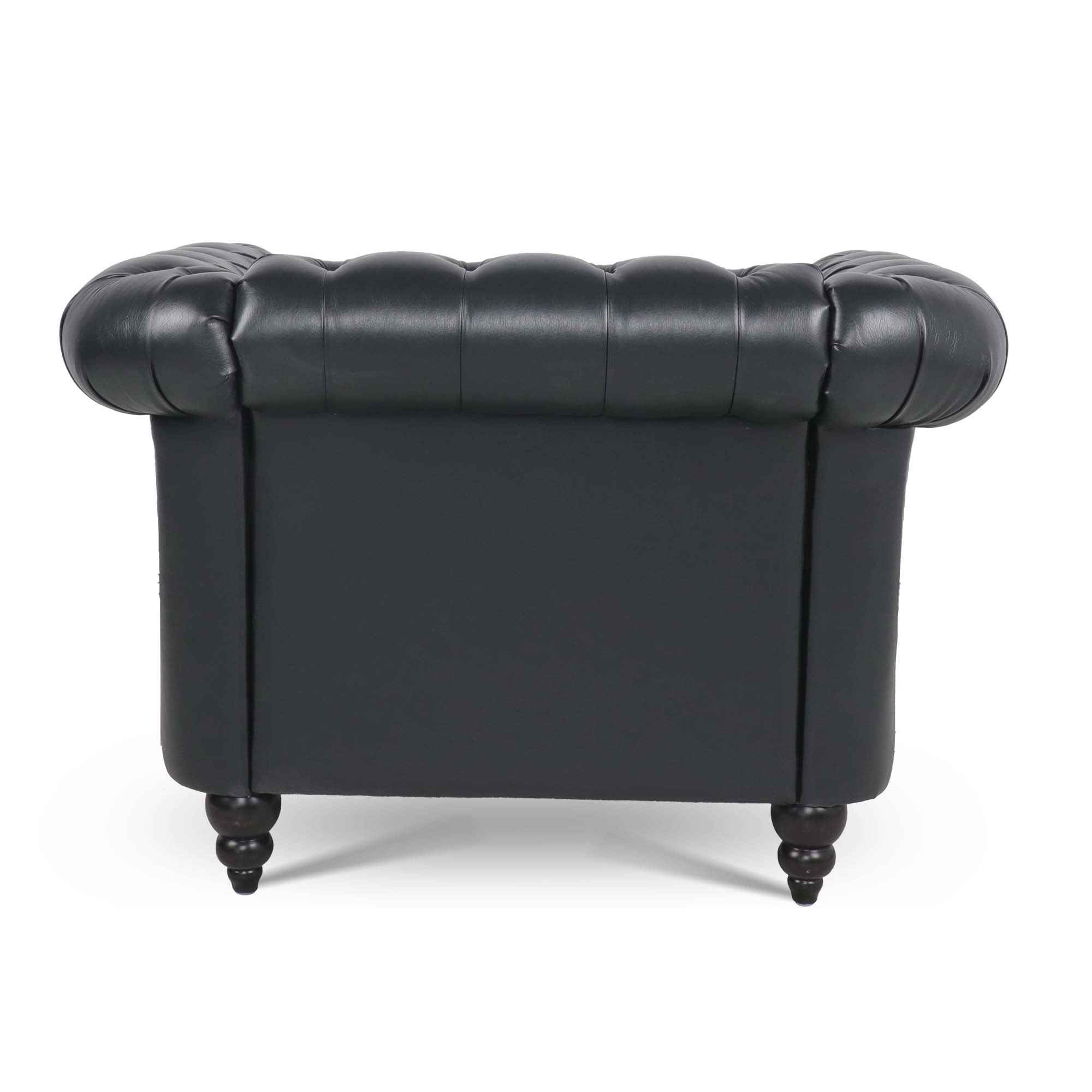 39" Wide Tufted Faux leather Chesterfield Chair