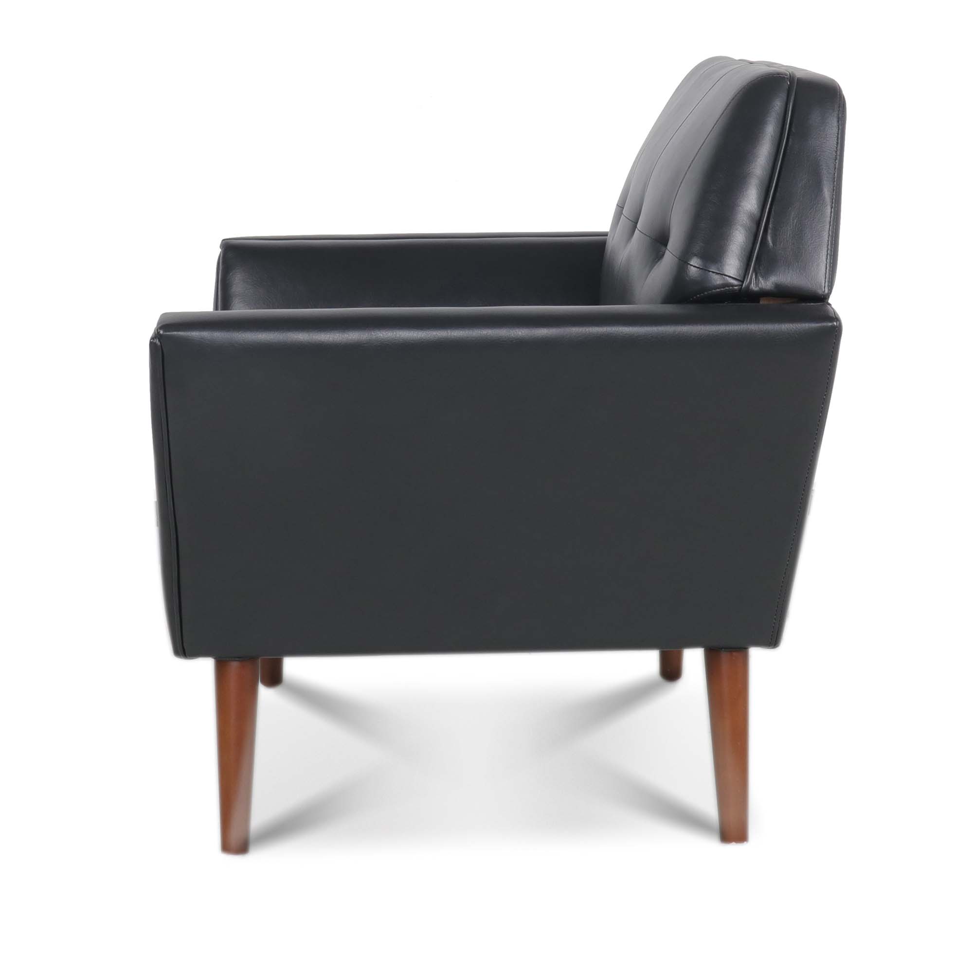 32" Wide Tufted polyester/Faux leather Armchair