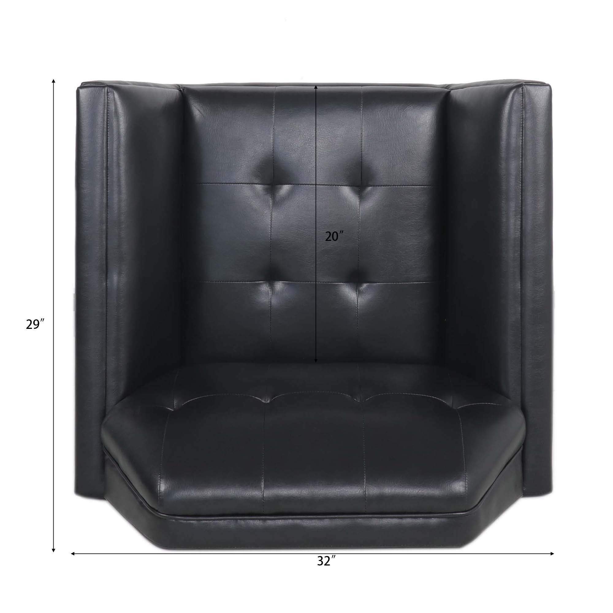 32" Wide Tufted polyester/Faux leather Armchair