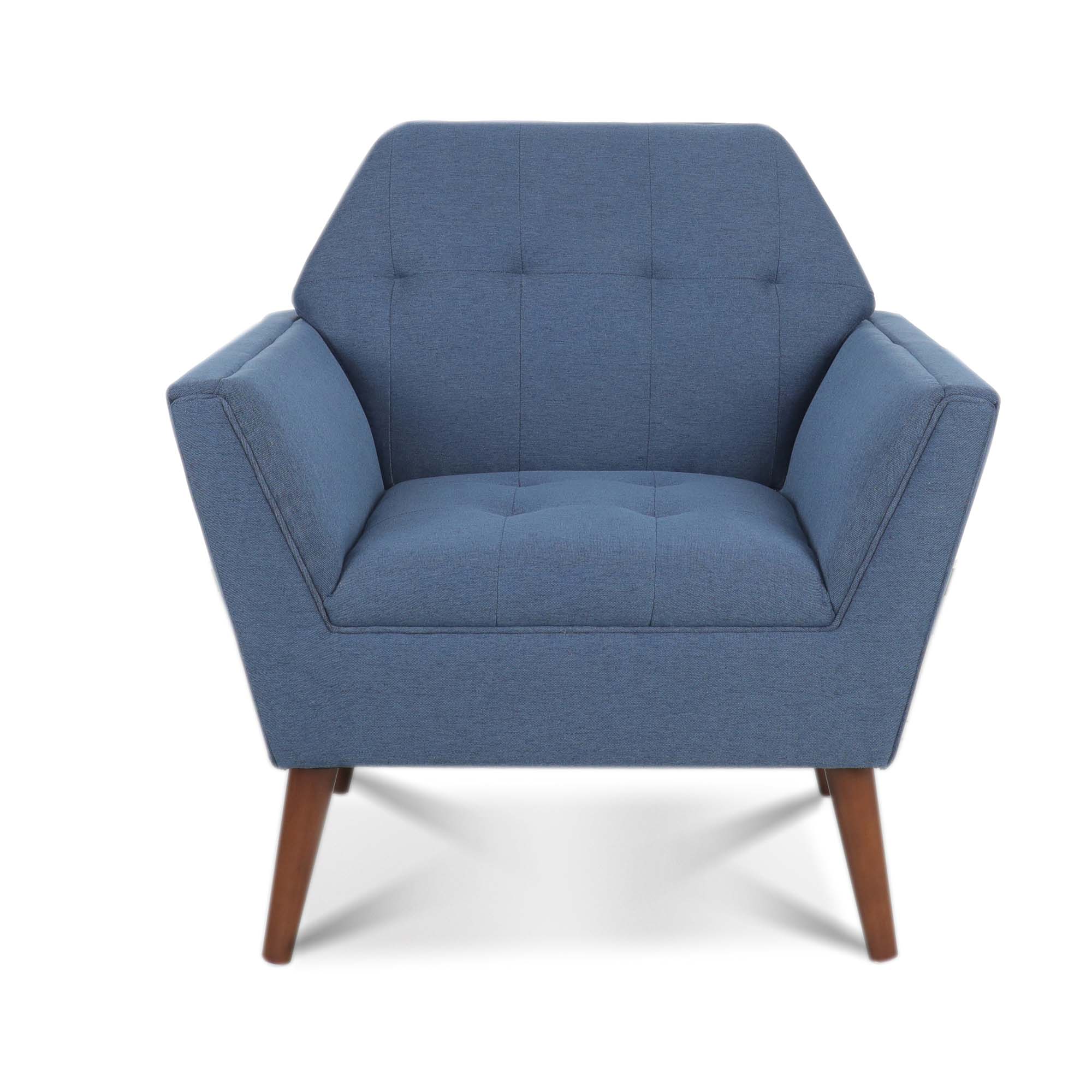 32" Wide Tufted polyester/Faux leather Armchair