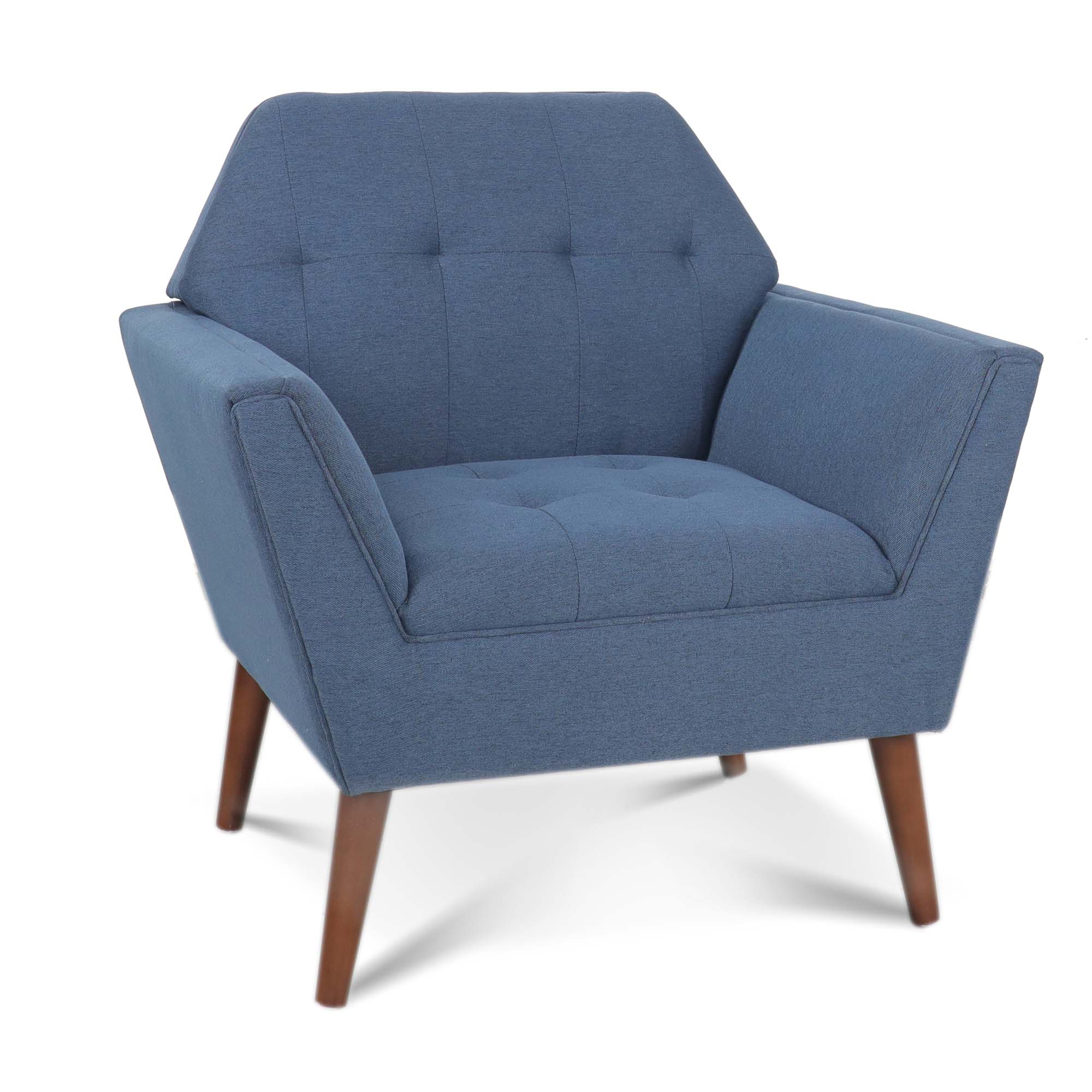 32" Wide Tufted polyester/Faux leather Armchair