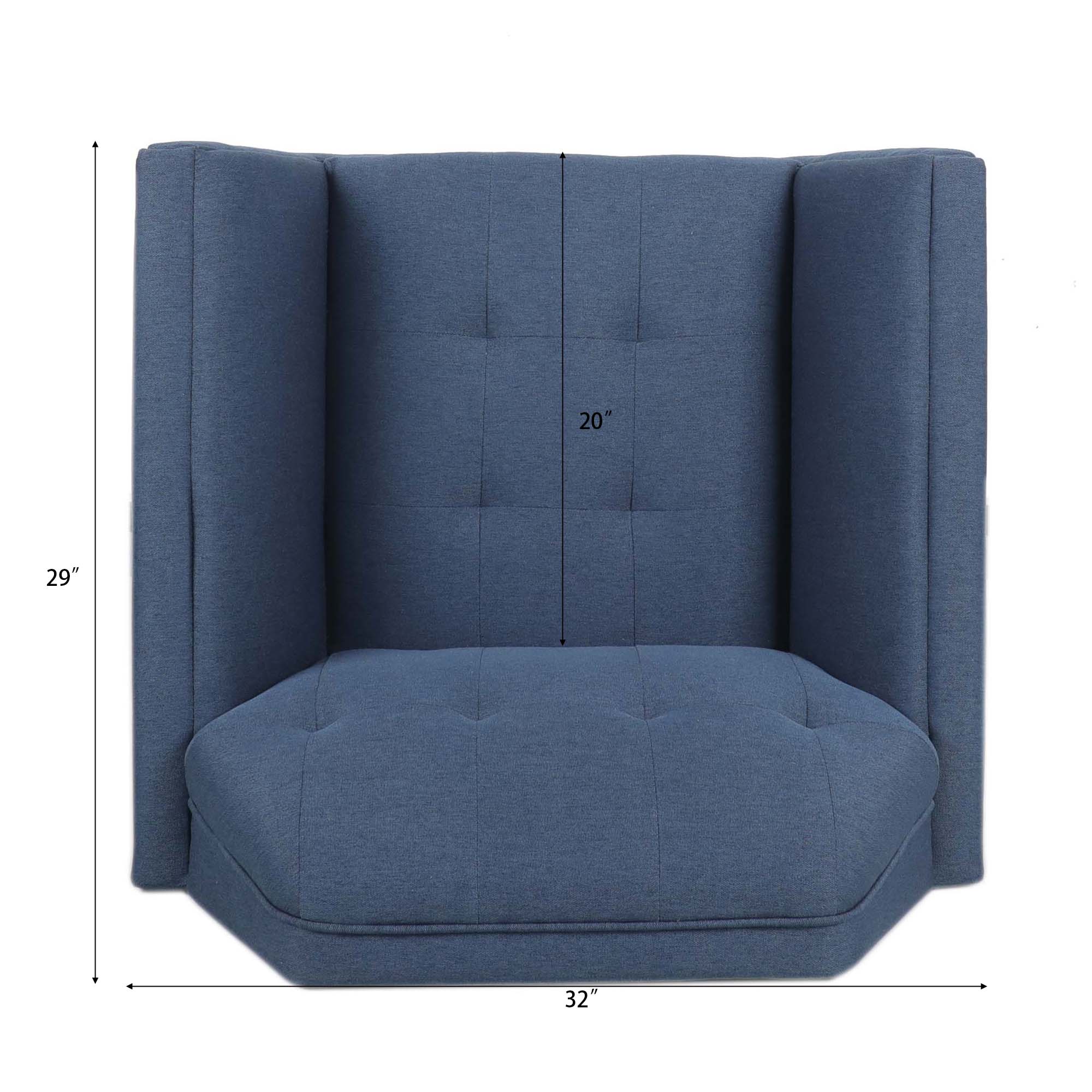 32" Wide Tufted polyester/Faux leather Armchair