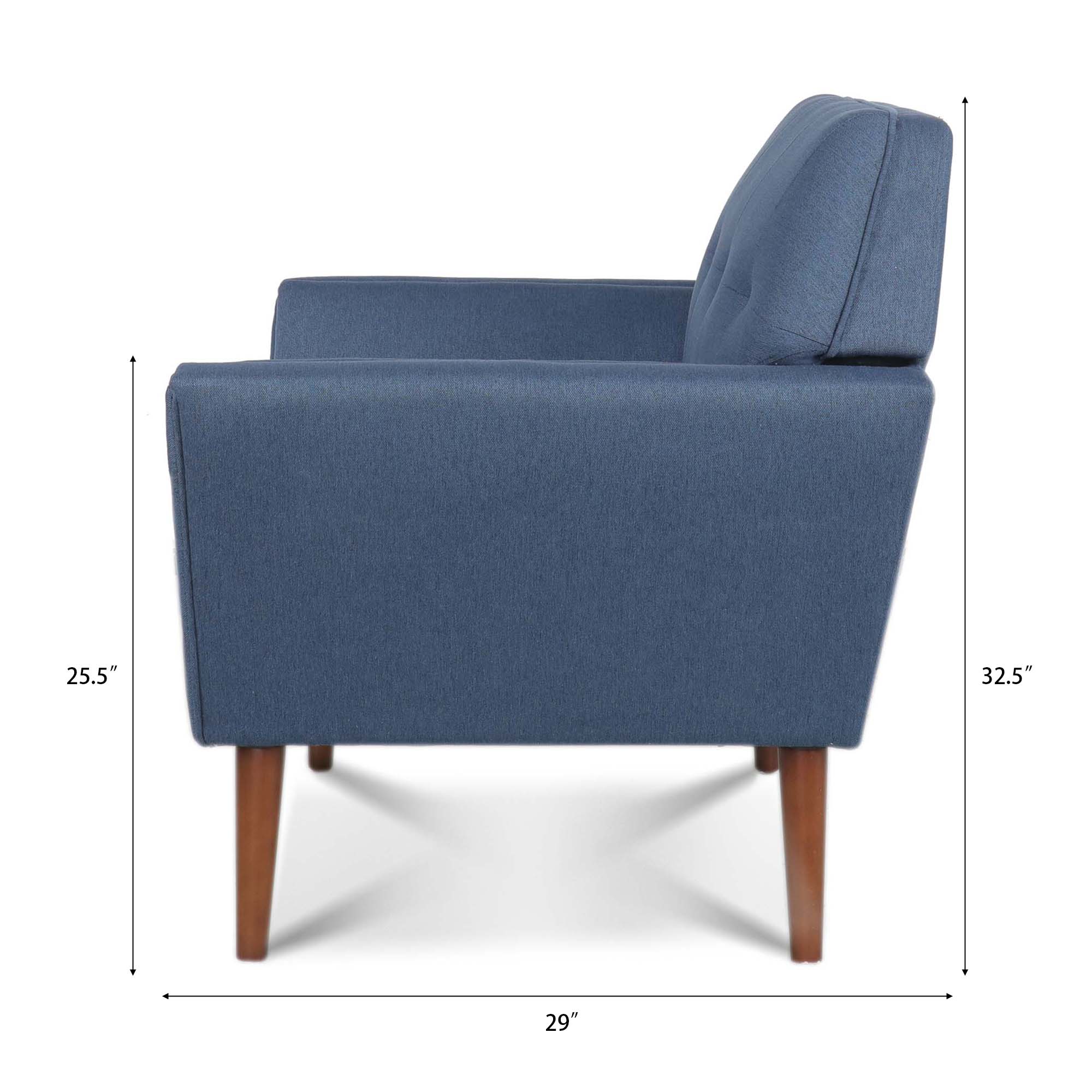 32" Wide Tufted polyester/Faux leather Armchair