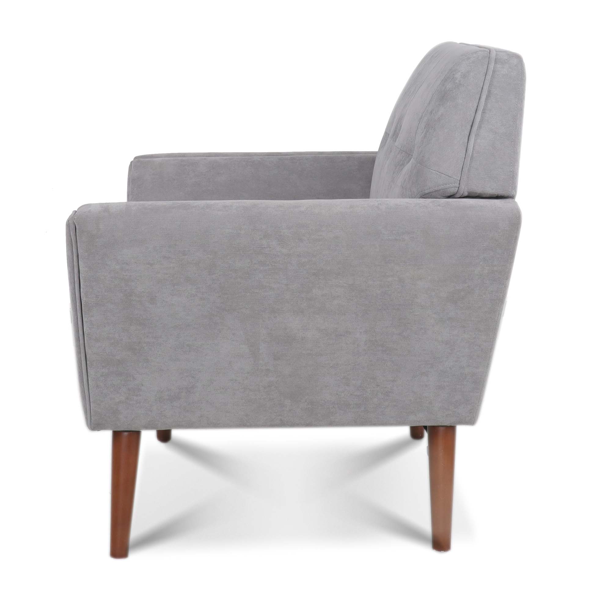 32" Wide Tufted polyester/Faux leather Armchair