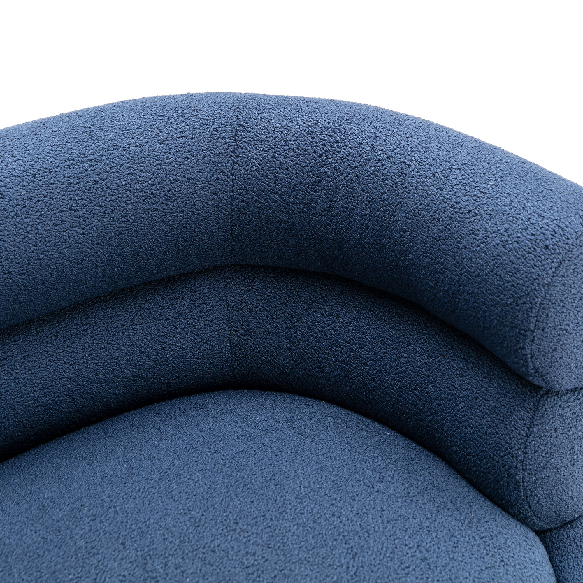 53" Round Arm Settee with Metal Legs