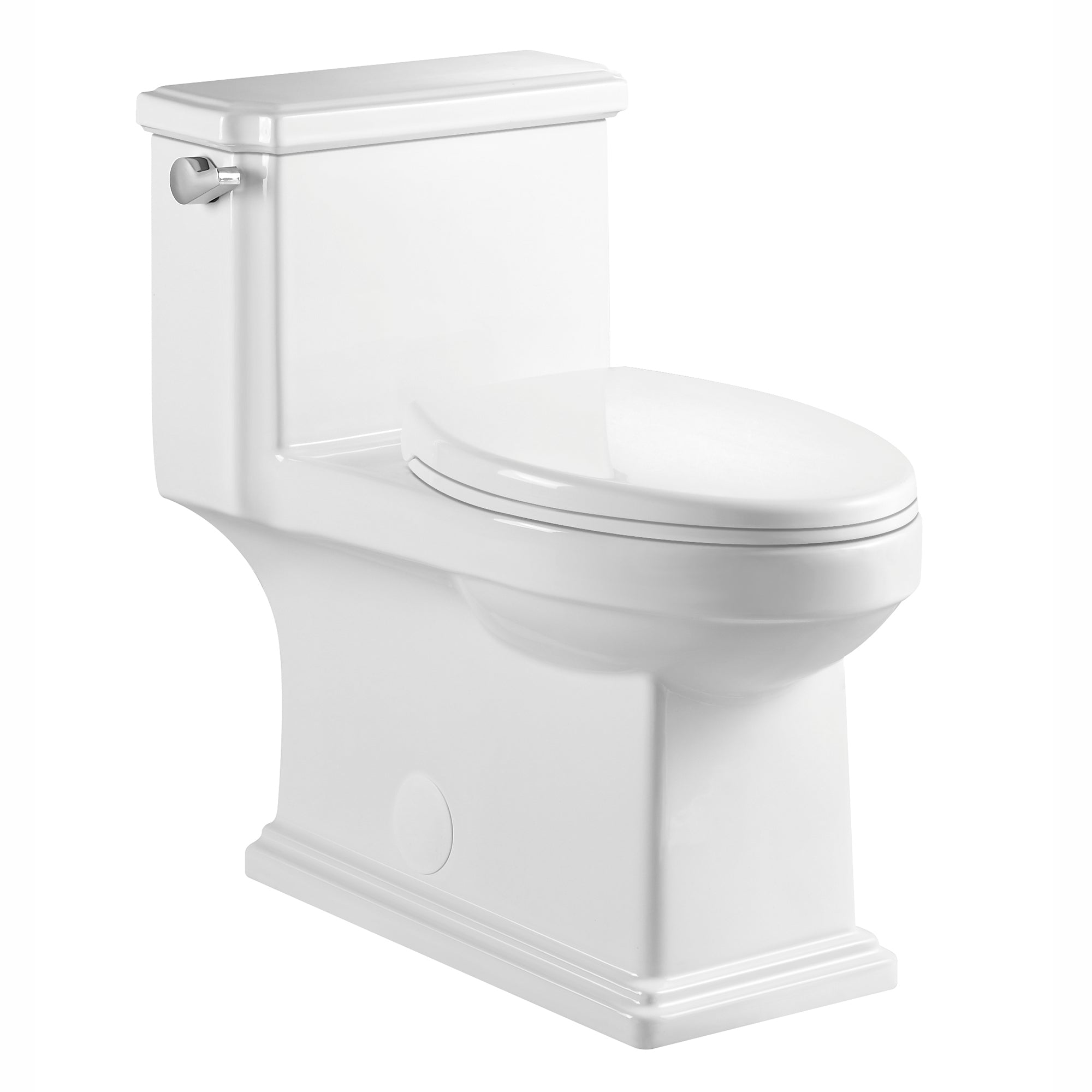 12 in. Rough-In One-piece 1.1/1.6 GPF Dual Flush Elongated Toilet in White, Seat Included