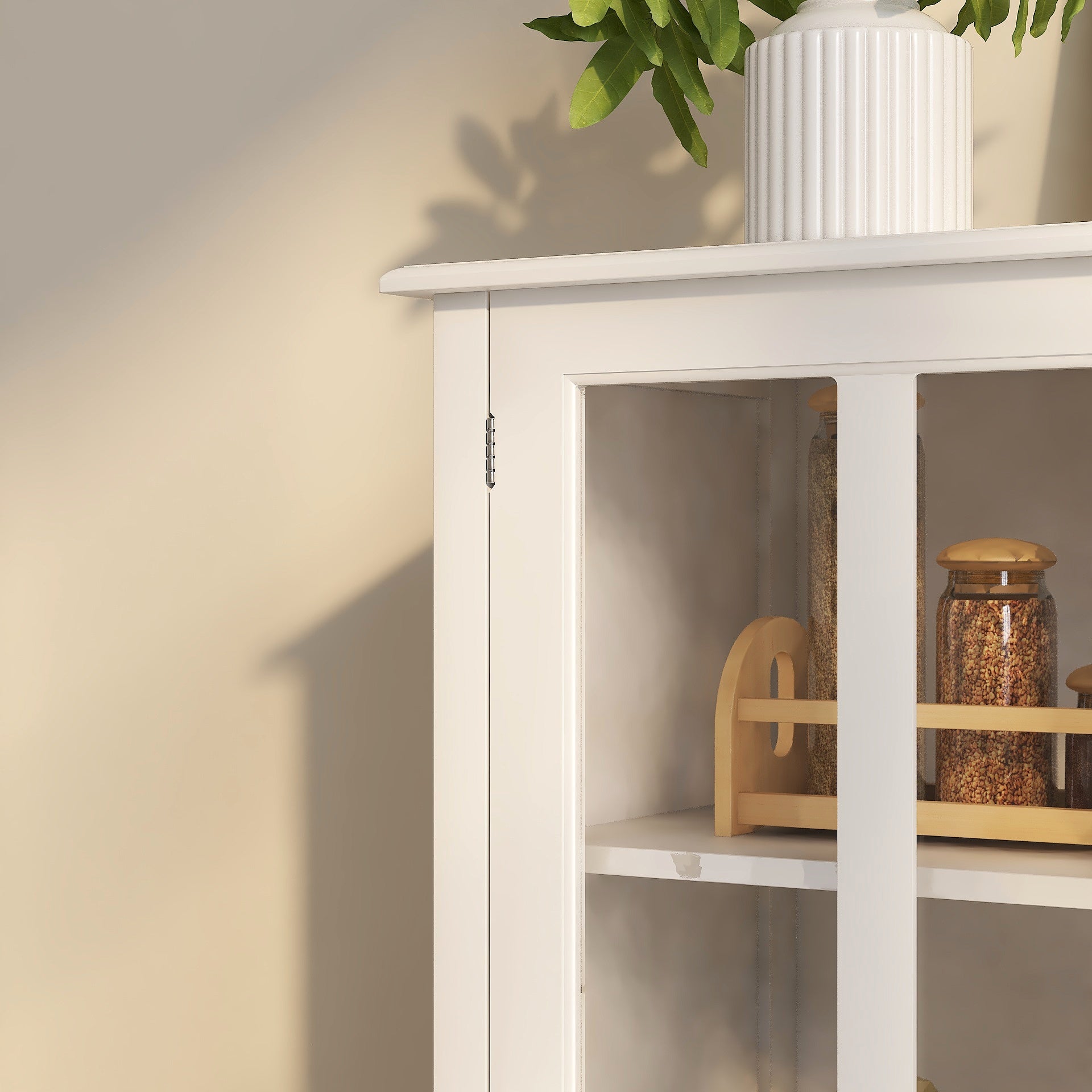 35" Tall Wood 2-door Accent Cabinet