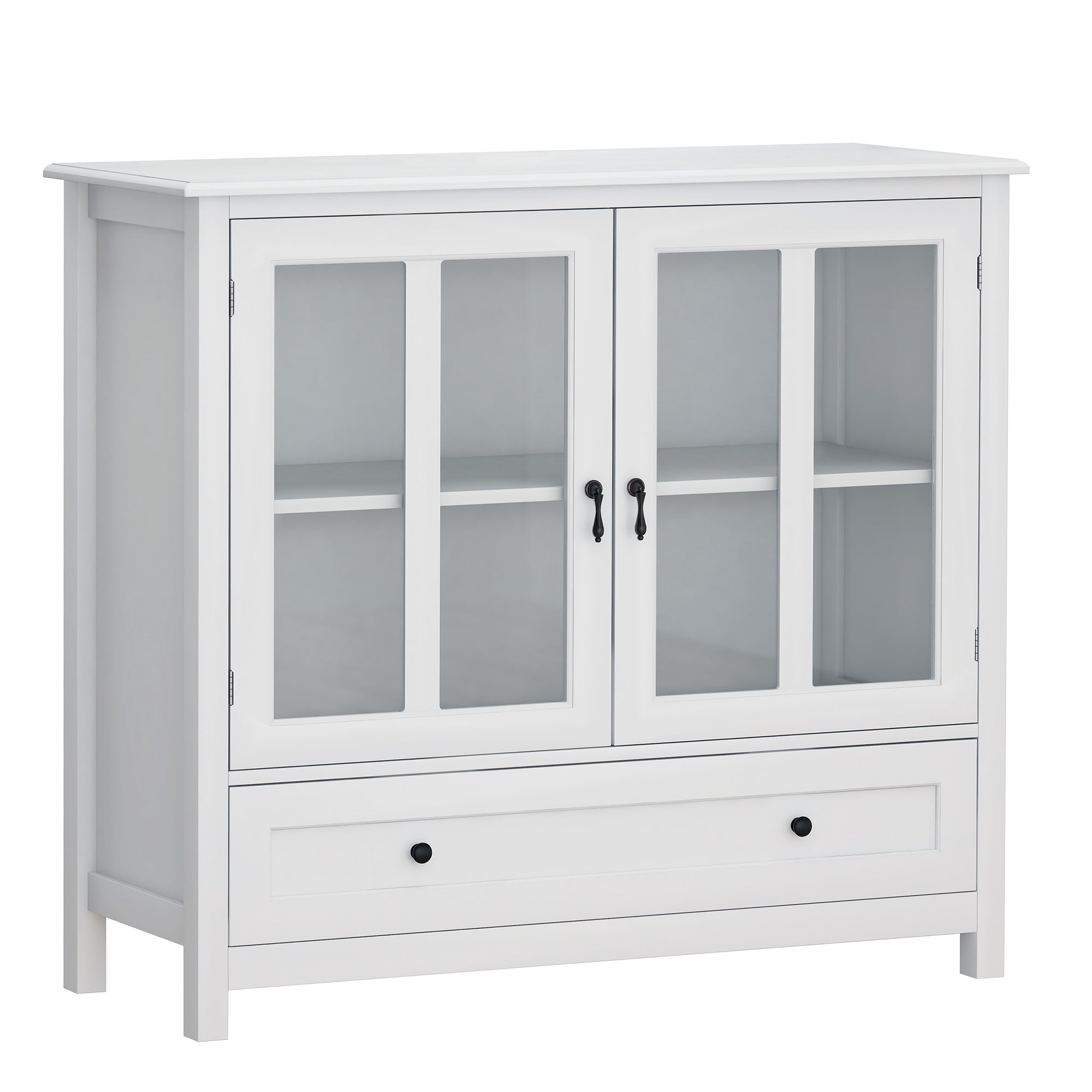 35" Tall Wood 2-door Accent Cabinet
