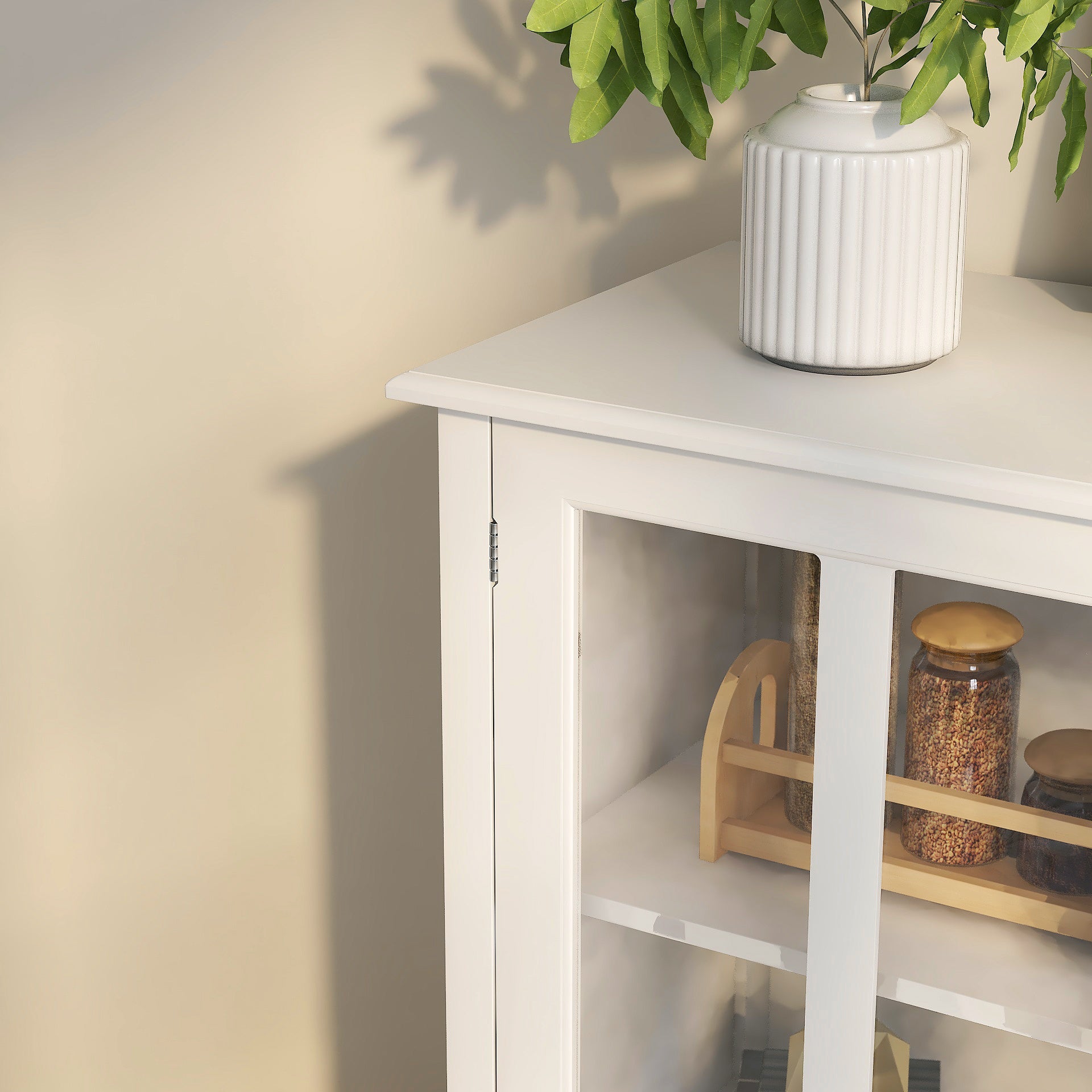 35" Tall Wood 2-door Accent Cabinet