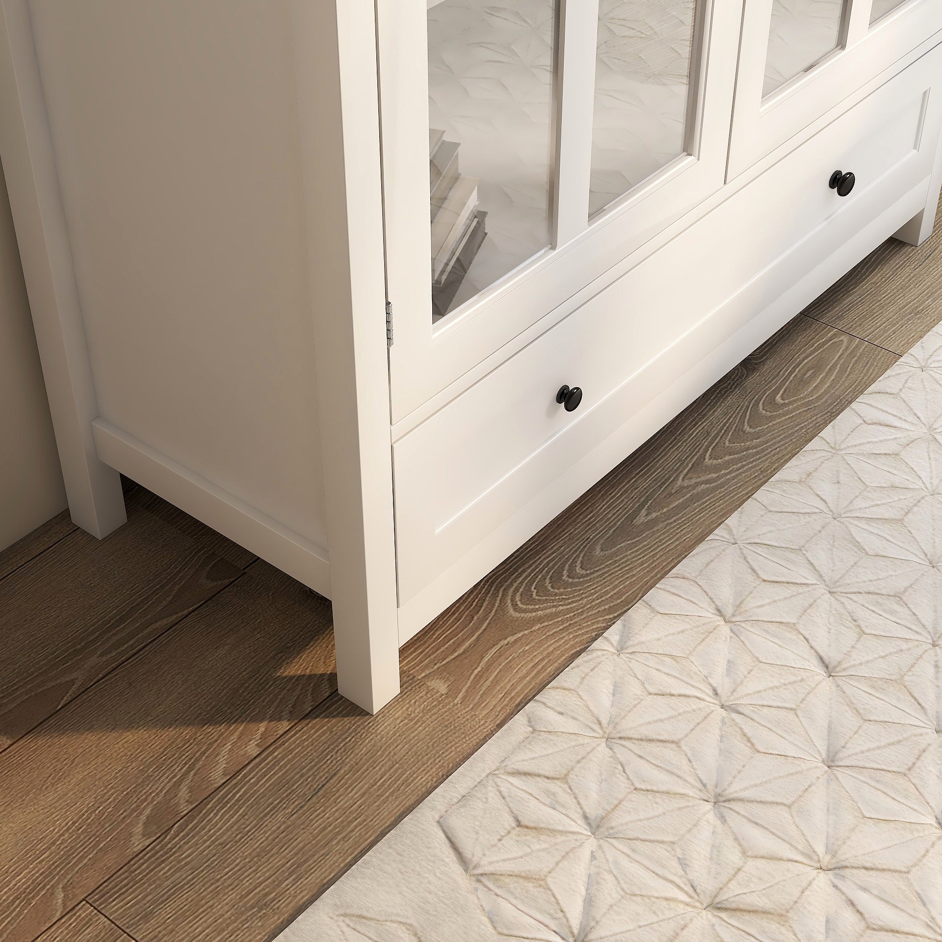 35" Tall Wood 2-door Accent Cabinet