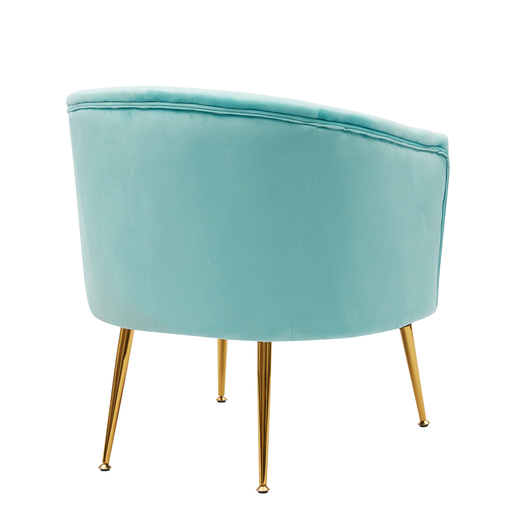 24" Wide Velvet Armchair with Gold Metal Legs