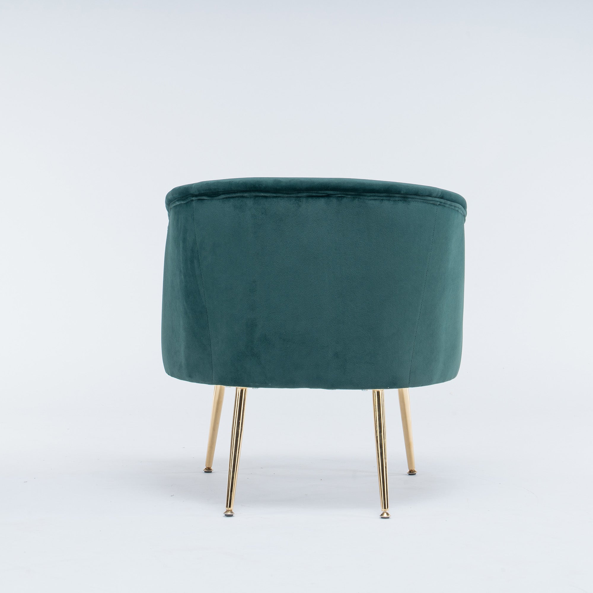 24" Wide Velvet Armchair with Gold Metal Legs
