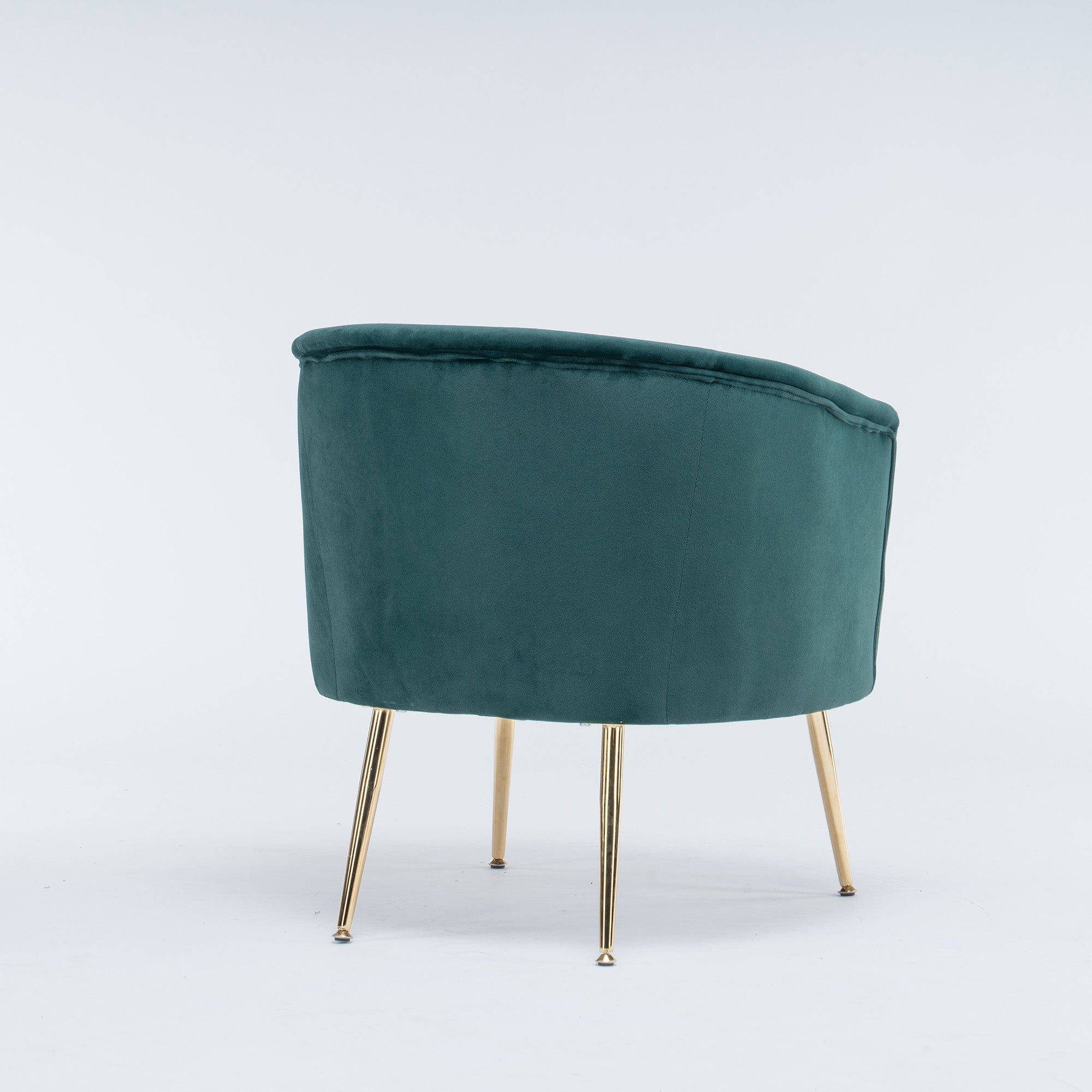 24" Wide Velvet Armchair with Gold Metal Legs