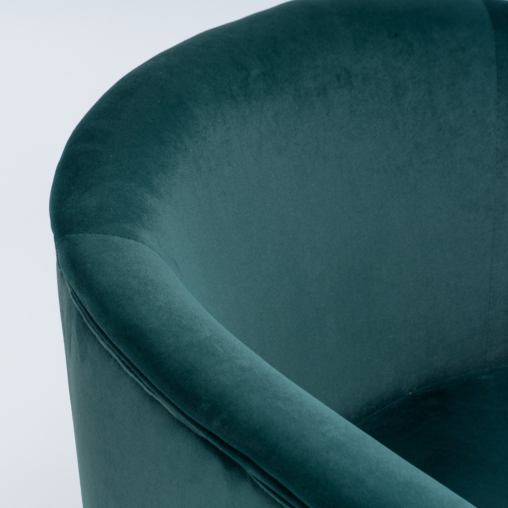 24" Wide Velvet Armchair with Gold Metal Legs