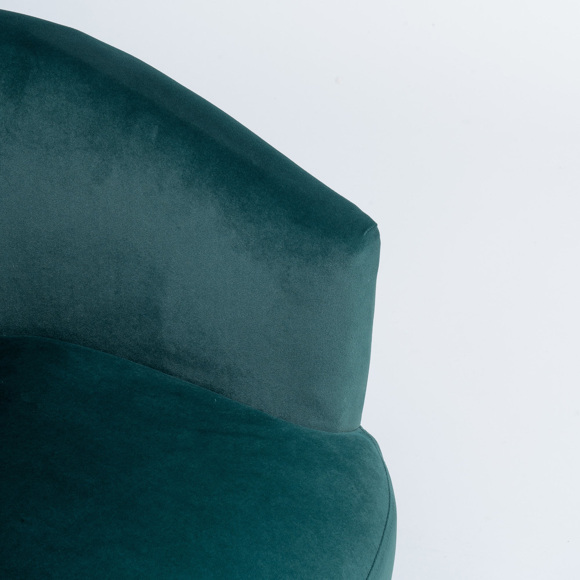 24" Wide Velvet Armchair with Gold Metal Legs