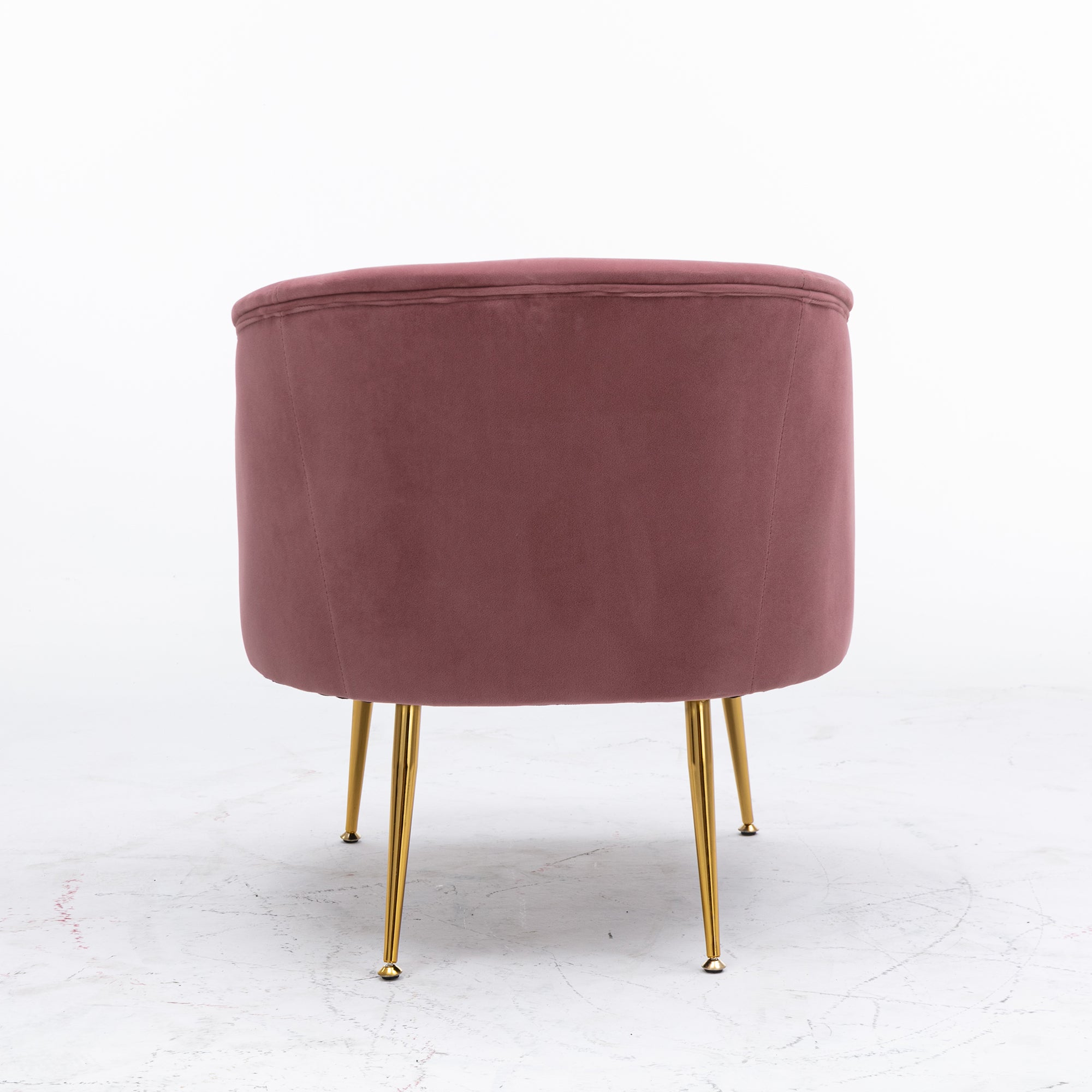 24" Wide Velvet Armchair with Gold Metal Legs