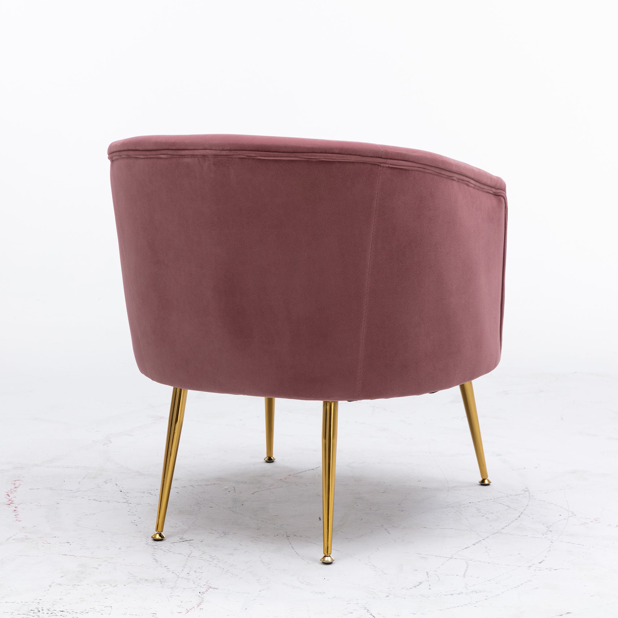 24" Wide Velvet Armchair with Gold Metal Legs
