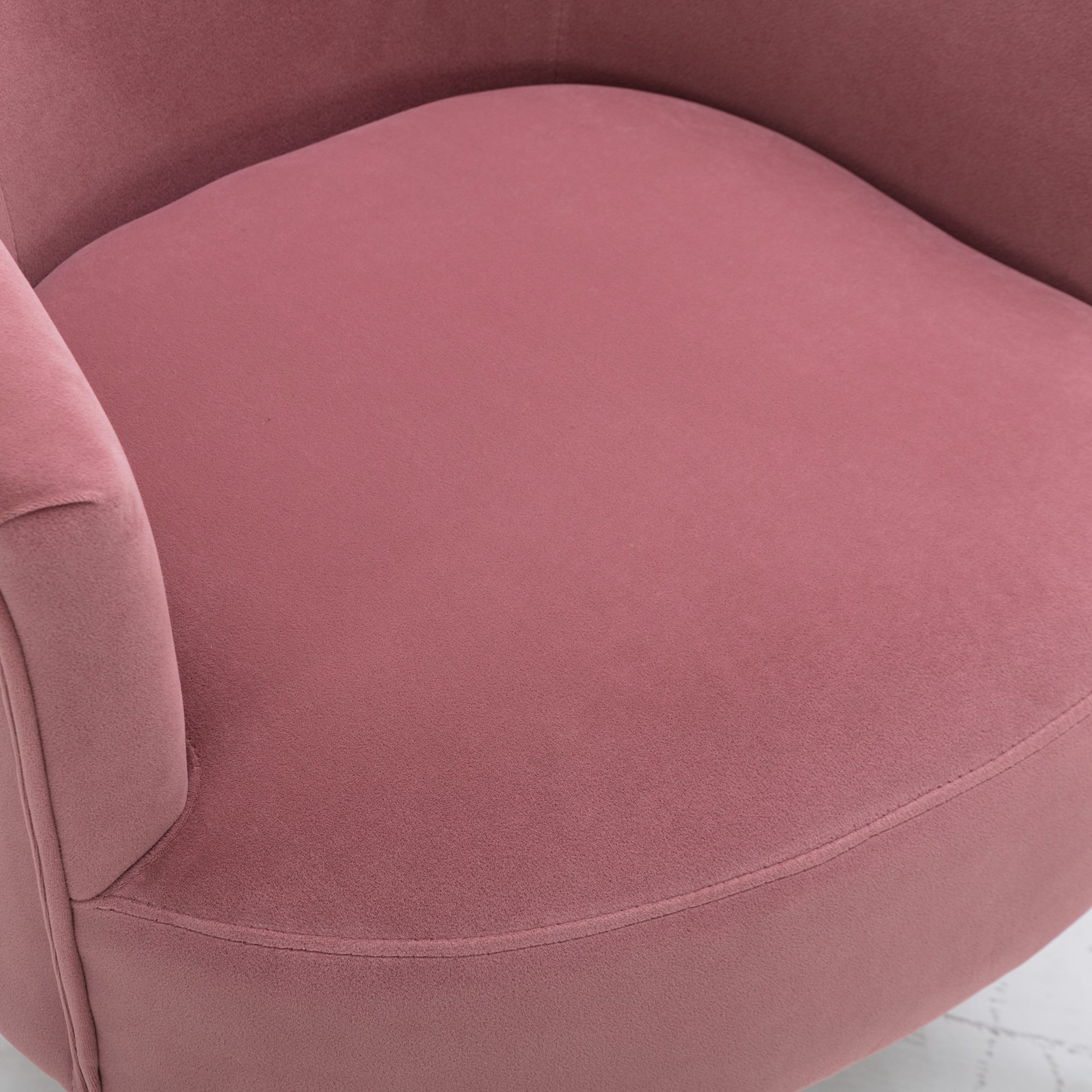 24" Wide Velvet Armchair with Gold Metal Legs