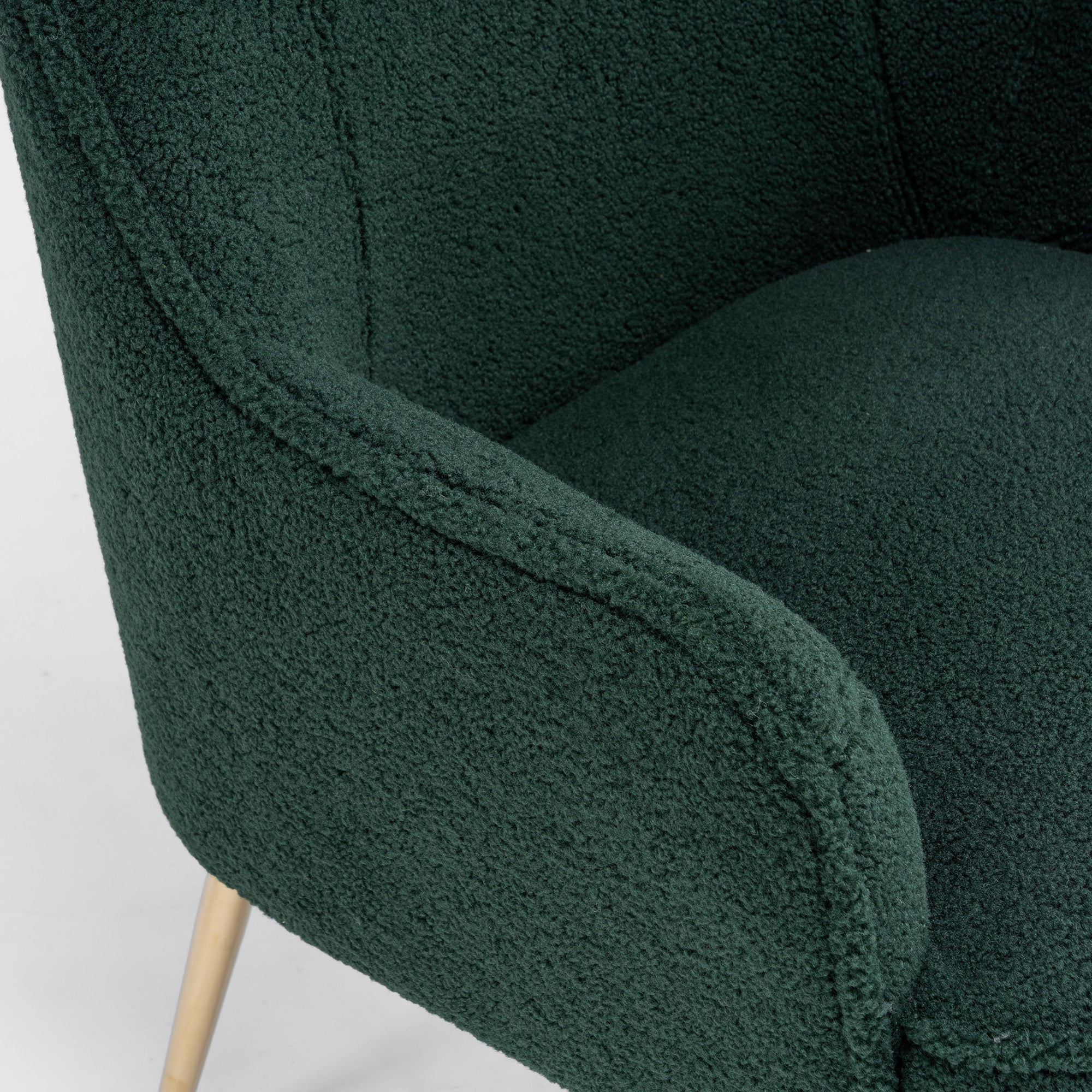 26" Wide Faux Fur Armchair With Gold Legs And Adjustable Legs