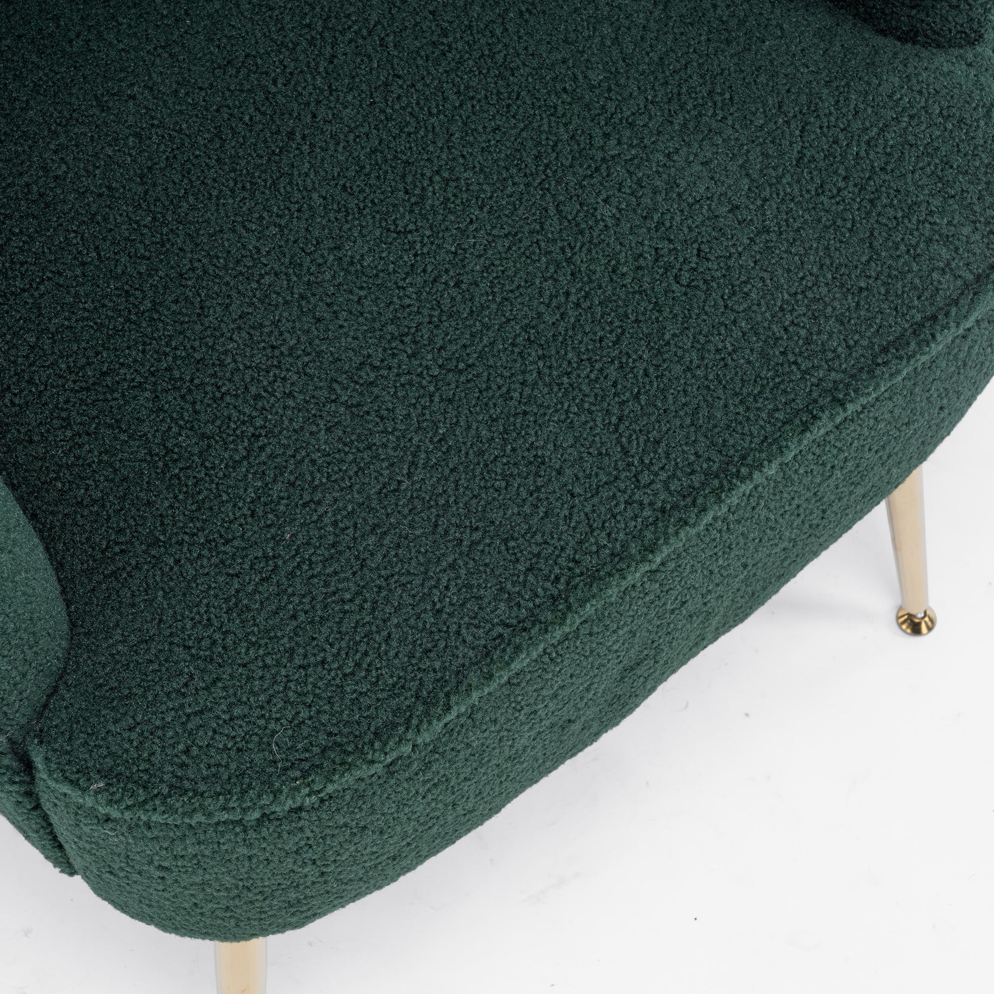 26" Wide Faux Fur Armchair With Gold Legs And Adjustable Legs