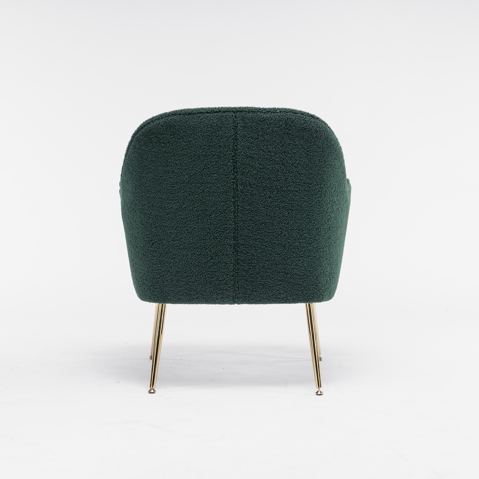 26" Wide Faux Fur Armchair With Gold Legs And Adjustable Legs