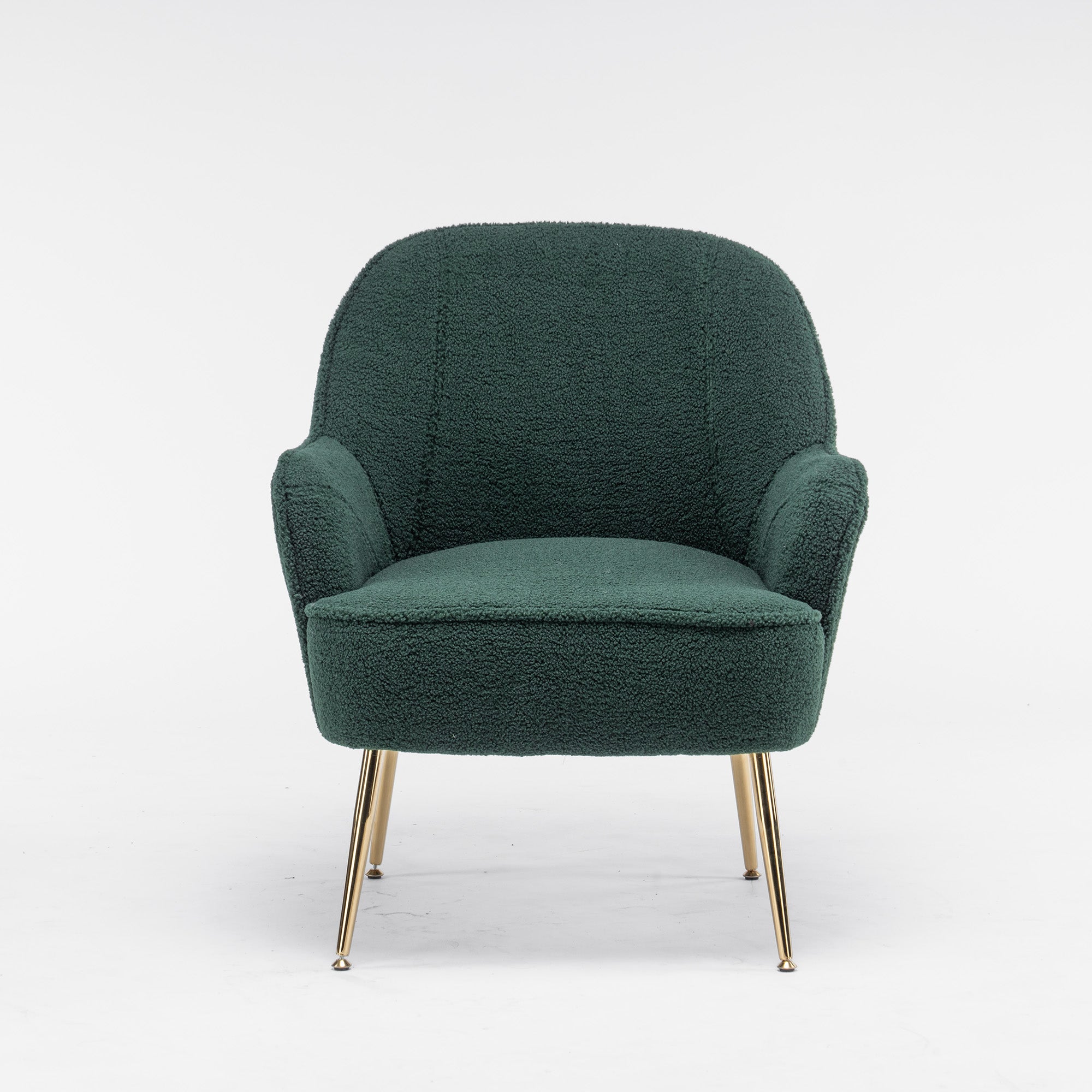 26" Wide Faux Fur Armchair With Gold Legs And Adjustable Legs