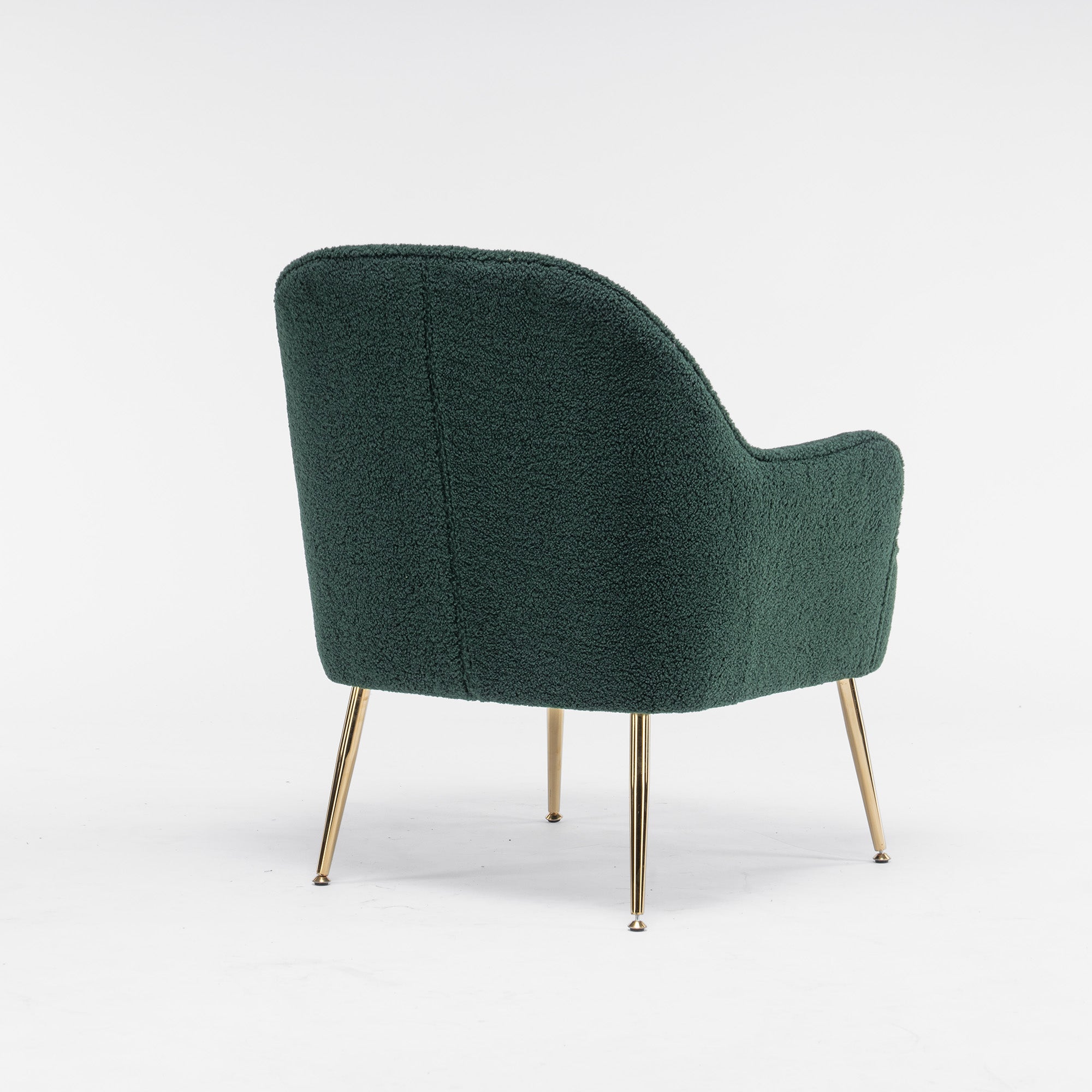 26" Wide Faux Fur Armchair With Gold Legs And Adjustable Legs
