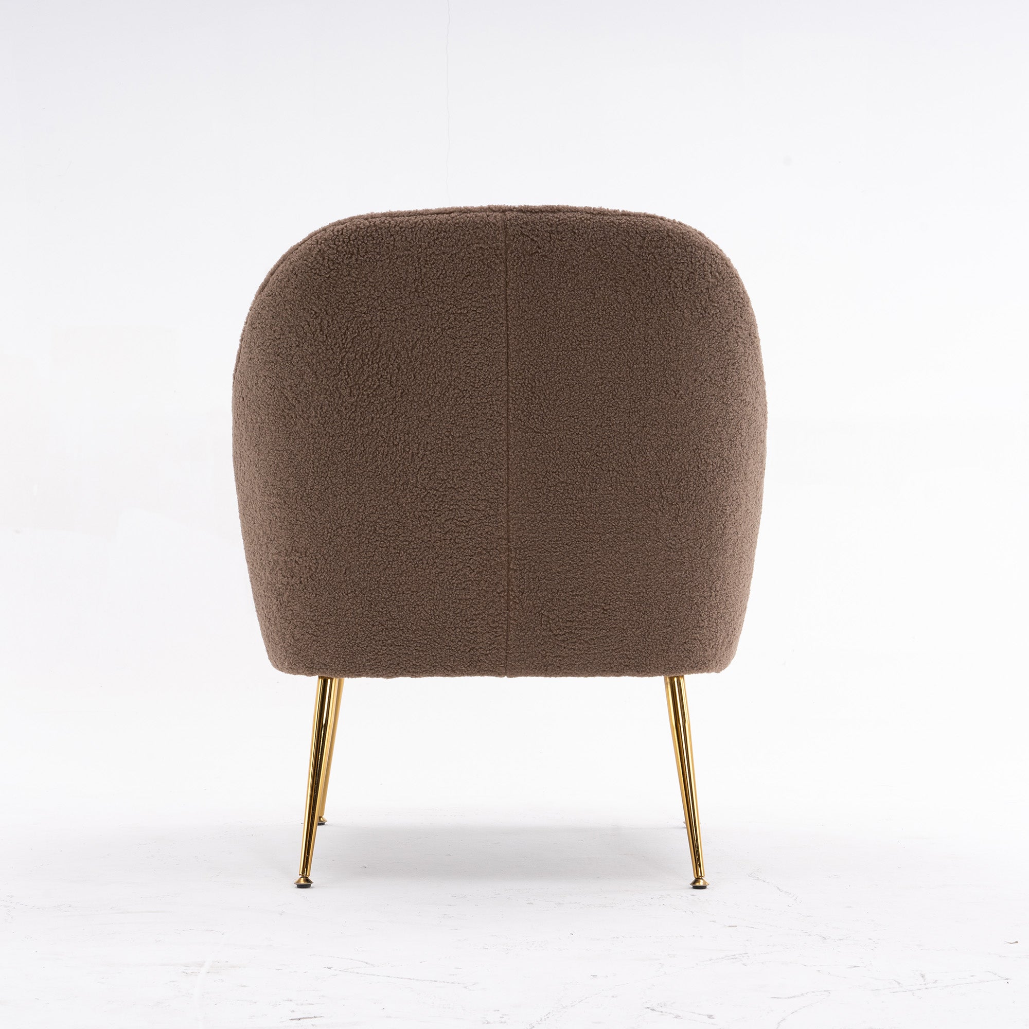 26" Wide Faux Fur Armchair With Gold Legs And Adjustable Legs