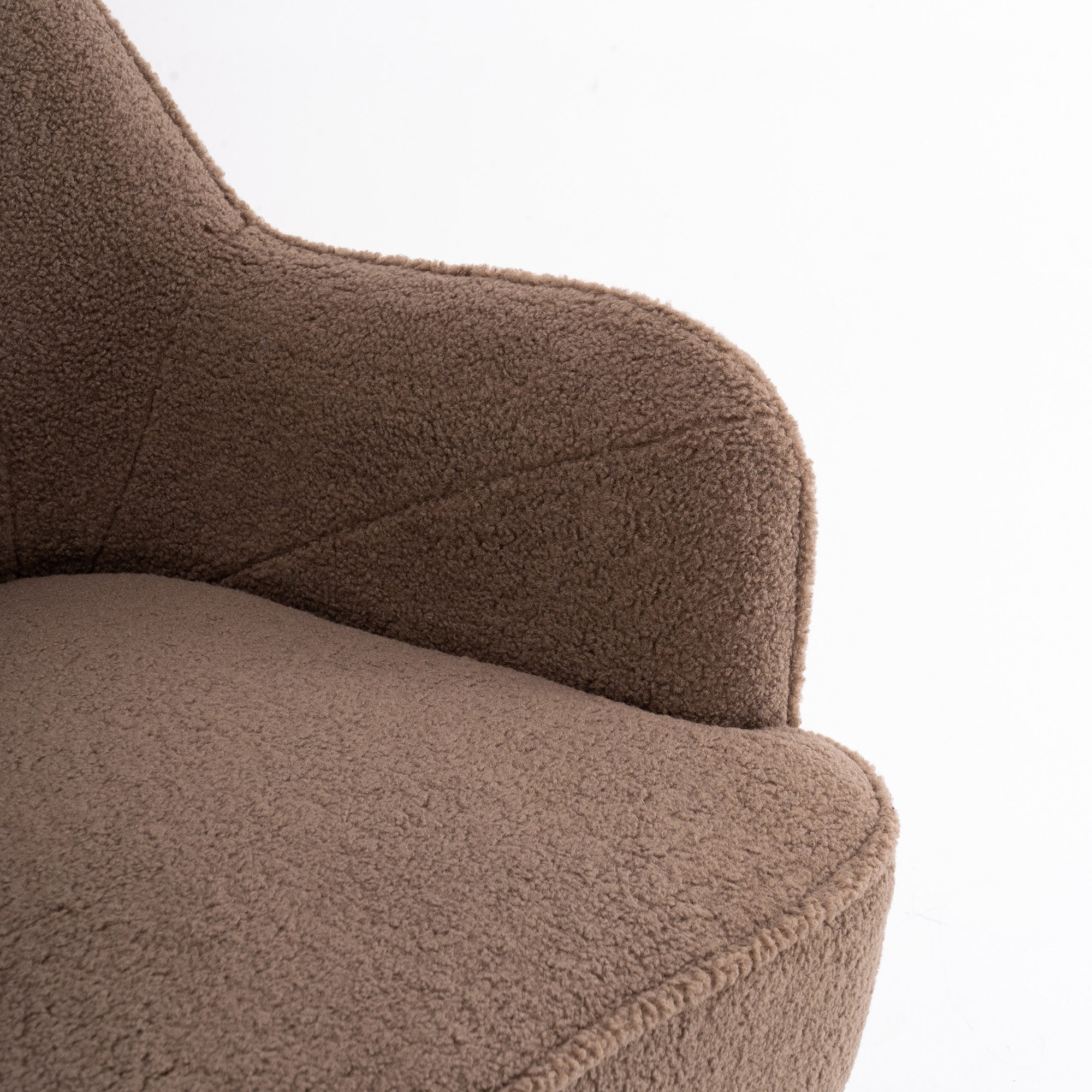 26" Wide Faux Fur Armchair With Gold Legs And Adjustable Legs