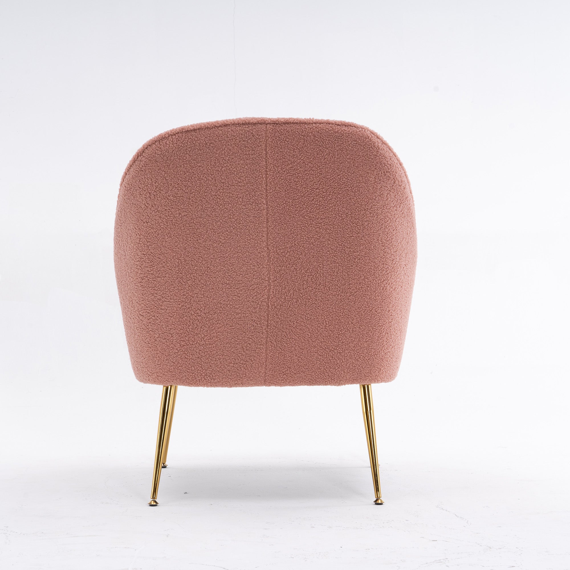 26" Wide Faux Fur Armchair With Gold Legs And Adjustable Legs