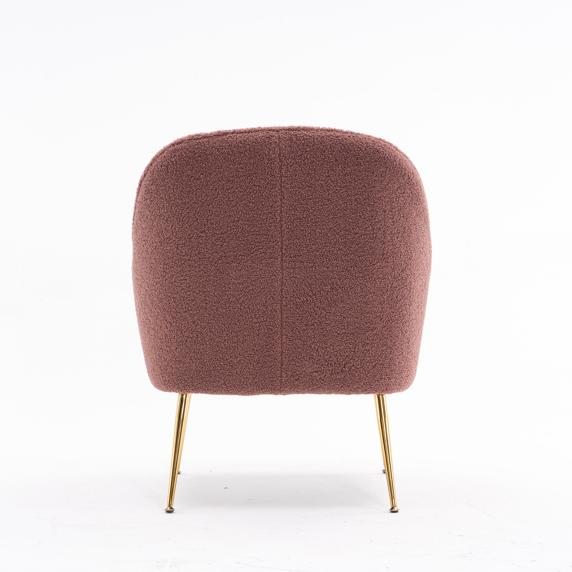 26" Wide Faux Fur Armchair With Gold Legs And Adjustable Legs