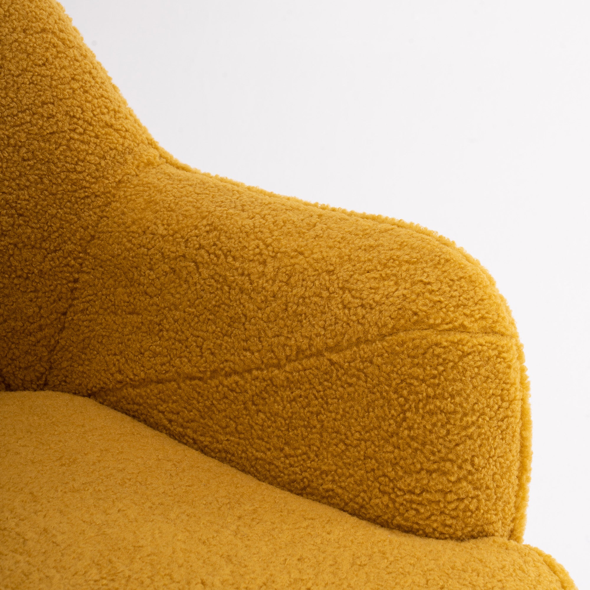 26" Wide Faux Fur Armchair With Gold Legs And Adjustable Legs
