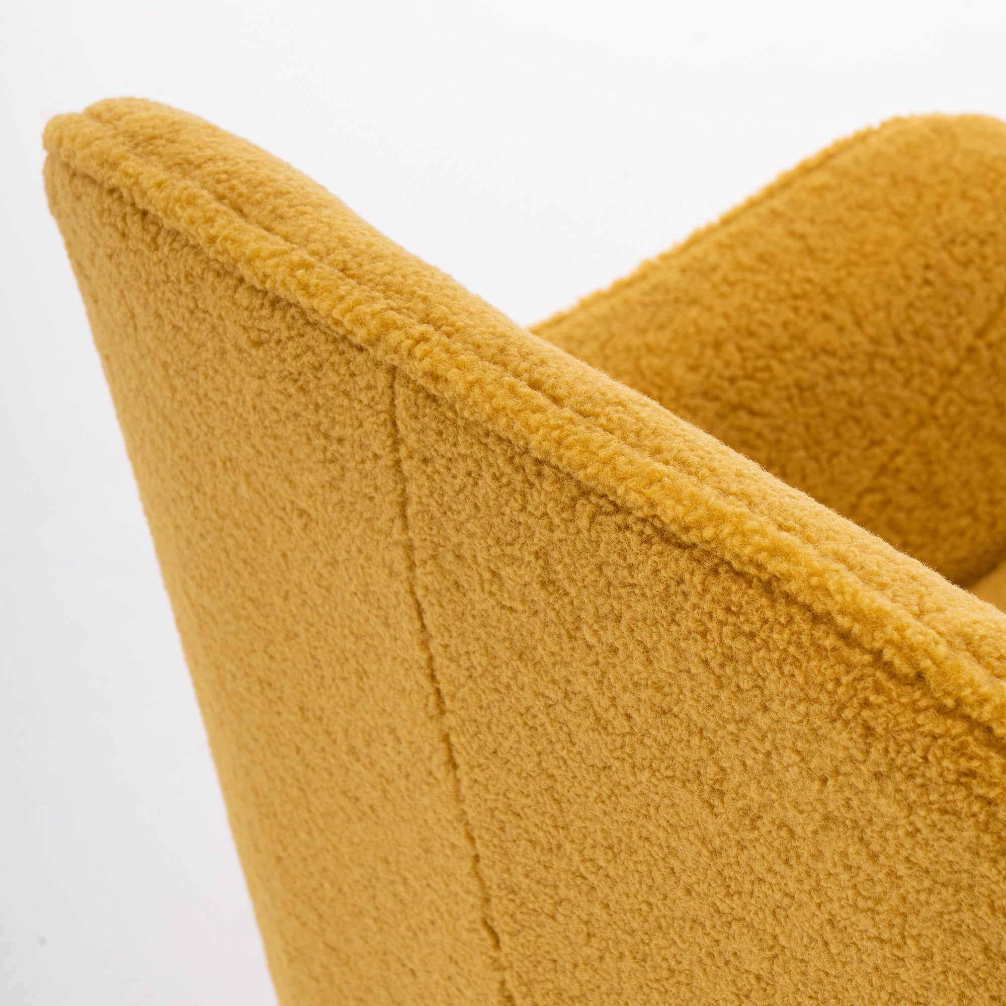 26" Wide Faux Fur Armchair With Gold Legs And Adjustable Legs