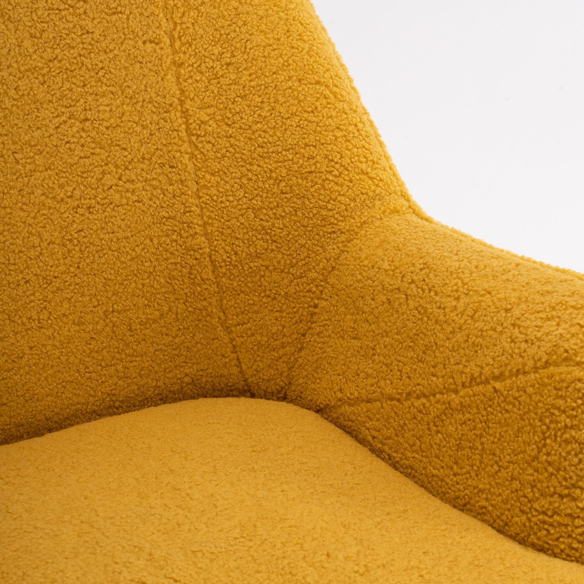 26" Wide Faux Fur Armchair With Gold Legs And Adjustable Legs