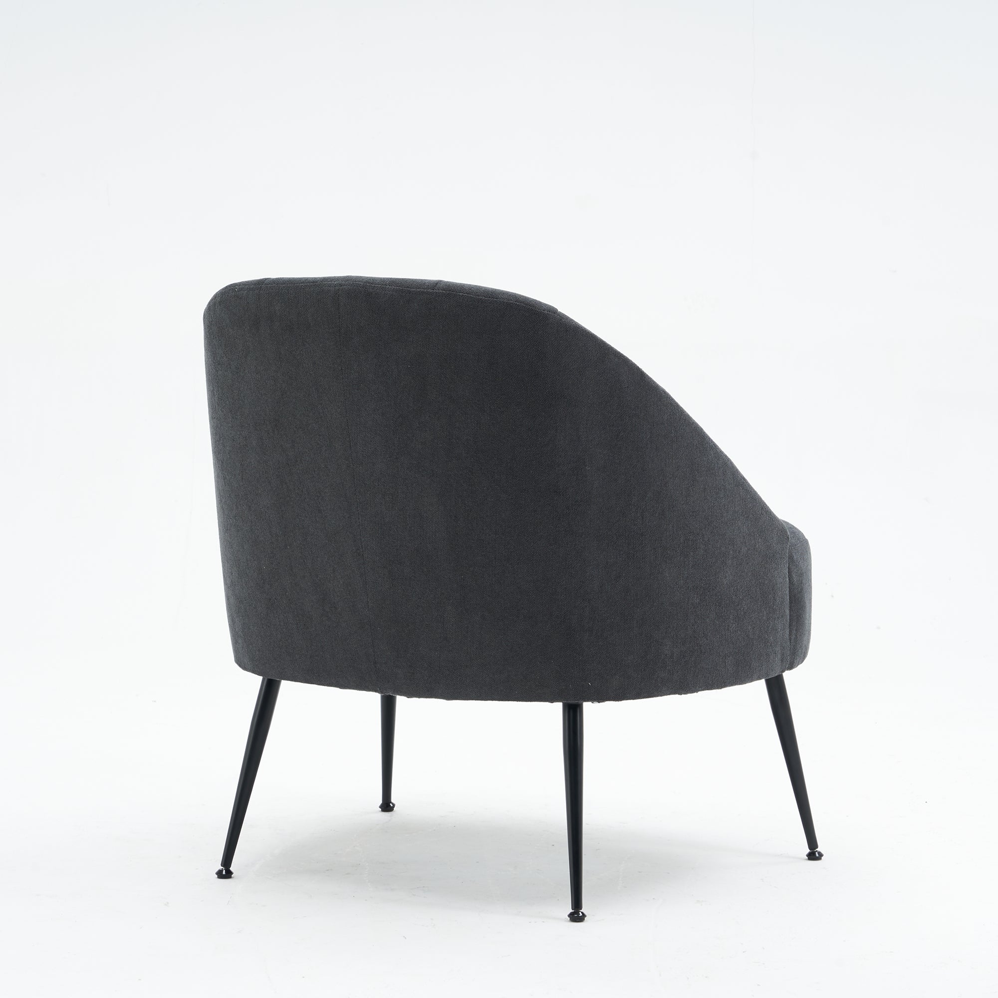 28" Wide Flax Fabric Armchair with Black Legs