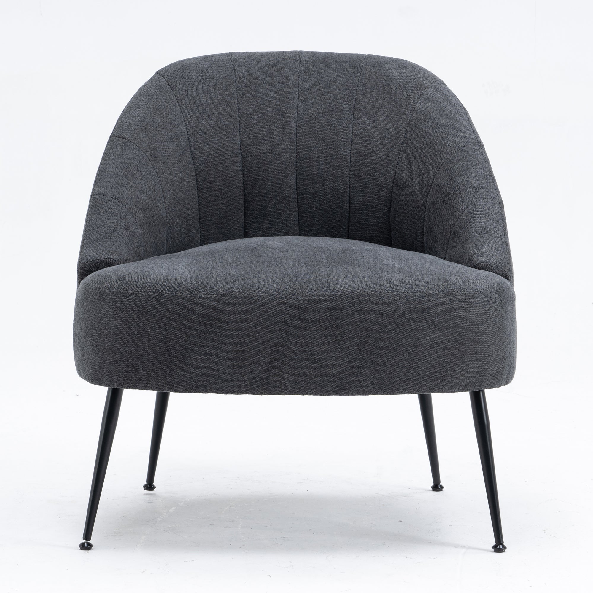 28" Wide Flax Fabric Armchair with Black Legs